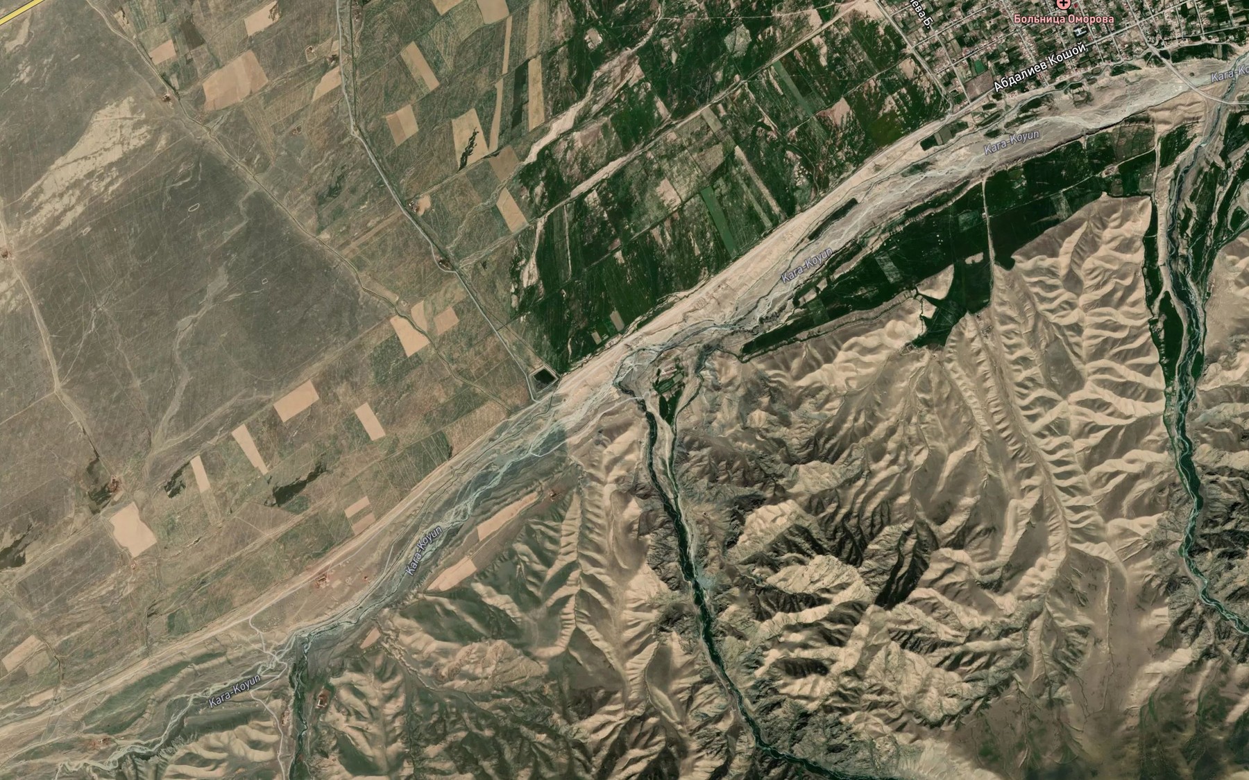 Satellite map of the Orto-Kel'tubek