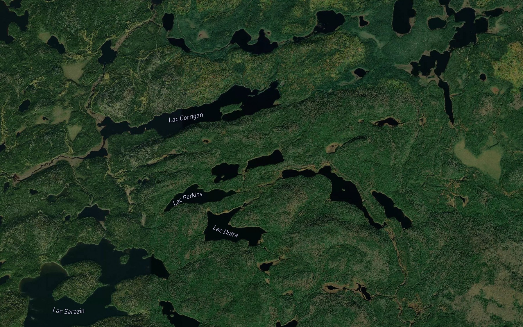 Satellite map of the Lac du Hibou