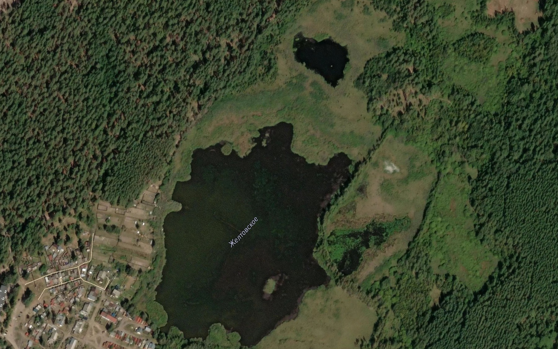 Satellite map of the Ozero Zheltovskoye