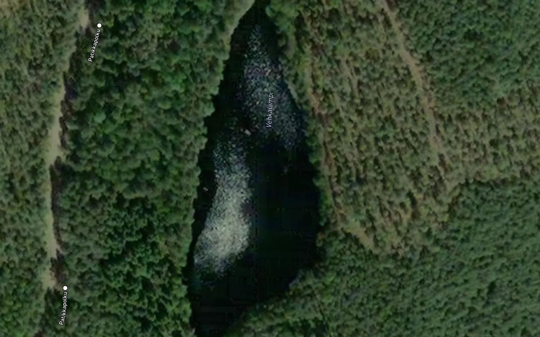 Satellite map of the Vehkalampi