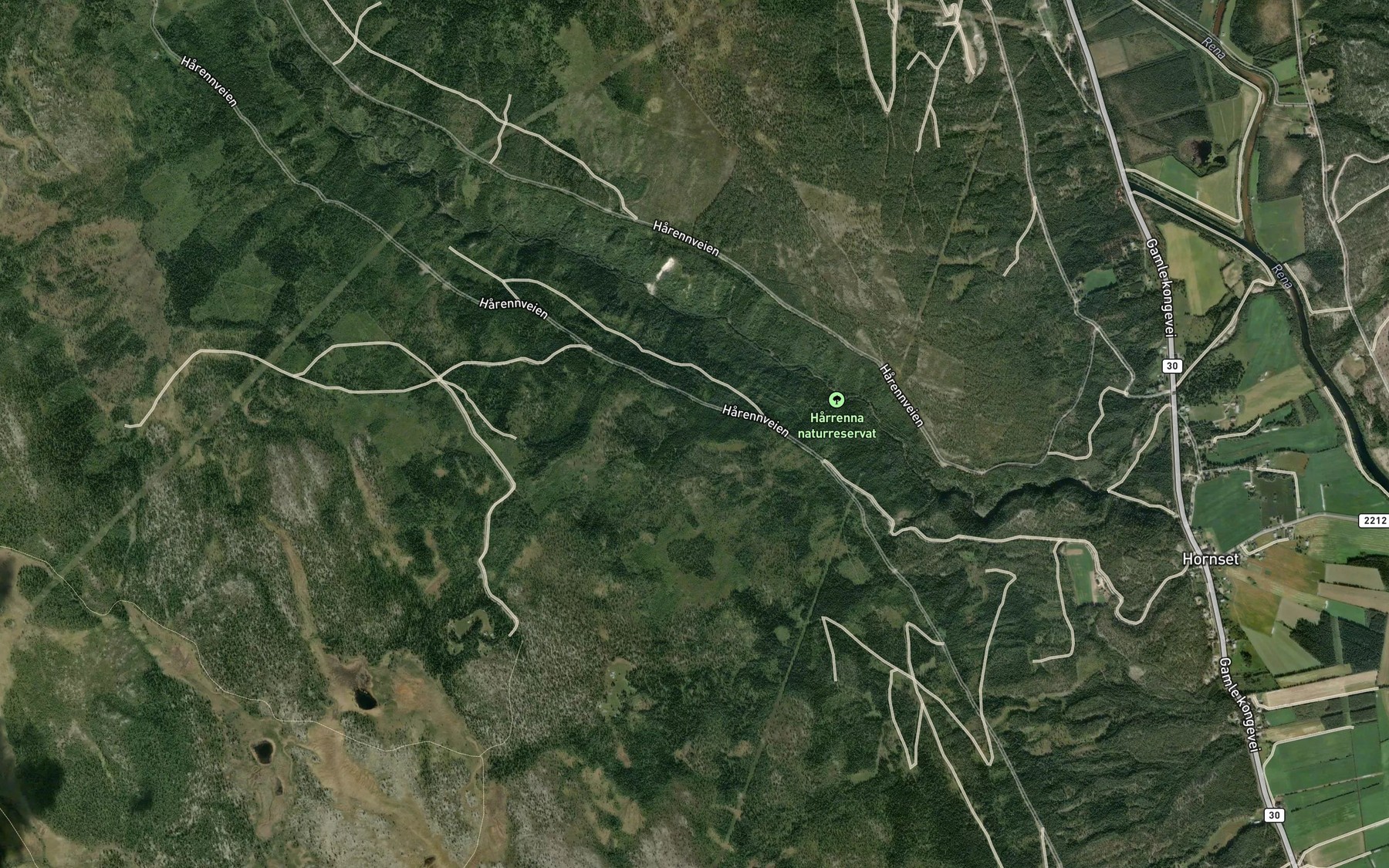 Satellite map of the Enerbekken