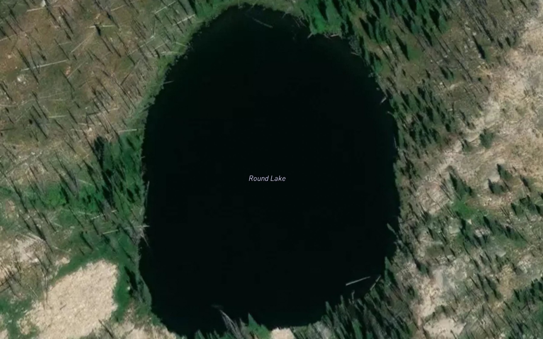 Satellite map of the Round Lake