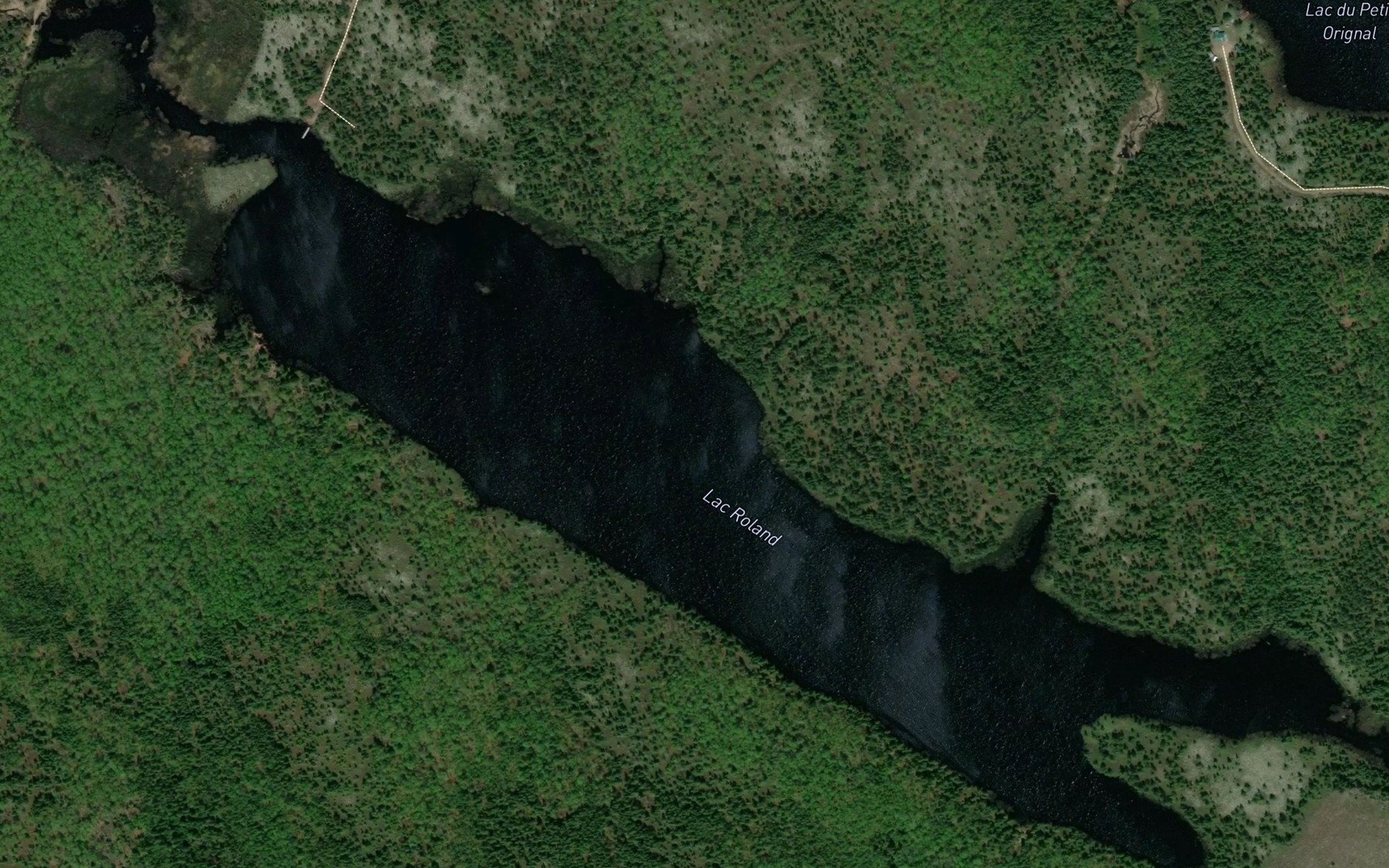 Satellite map of the Lac Roland