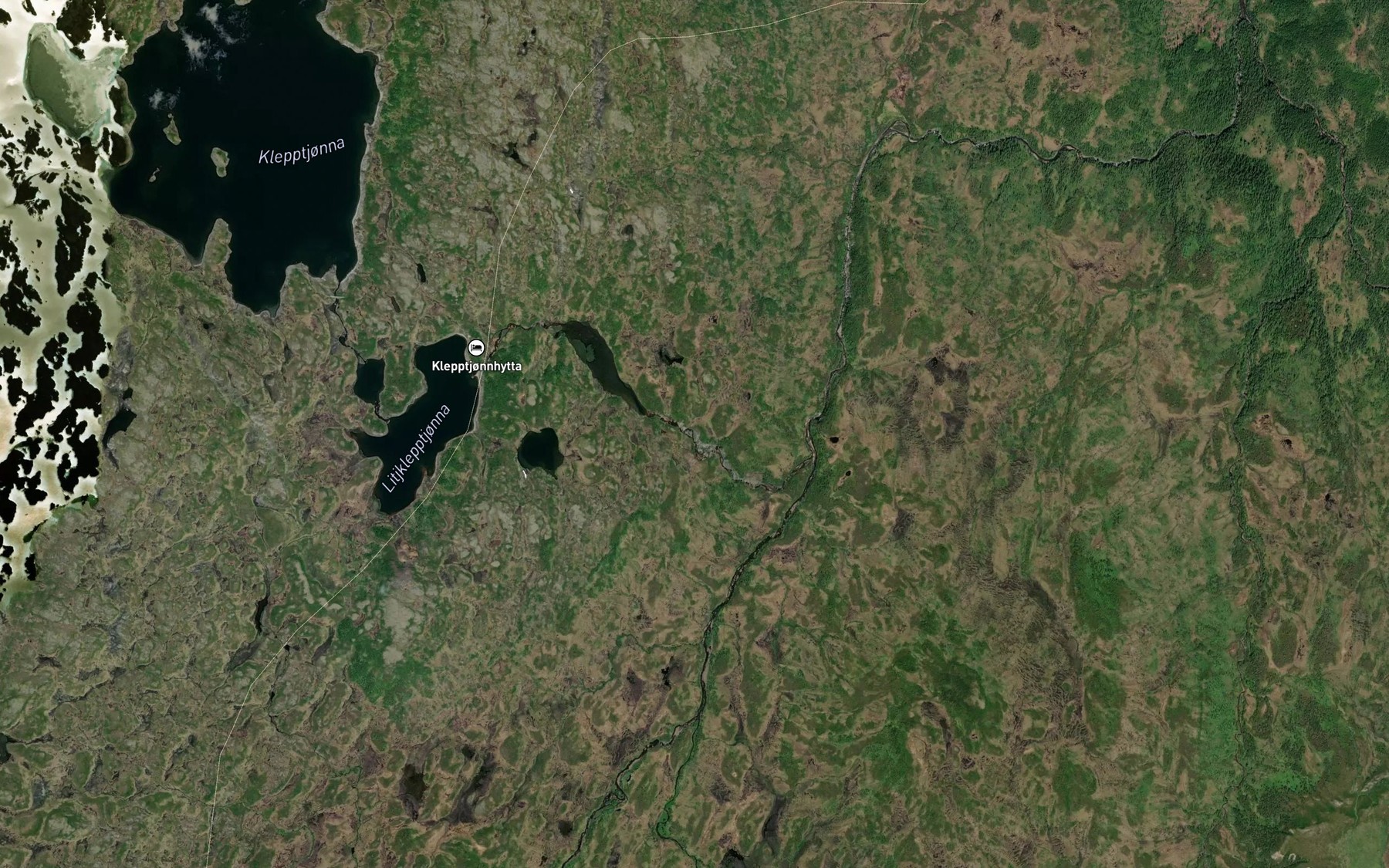 Satellite map of the Tverrelva