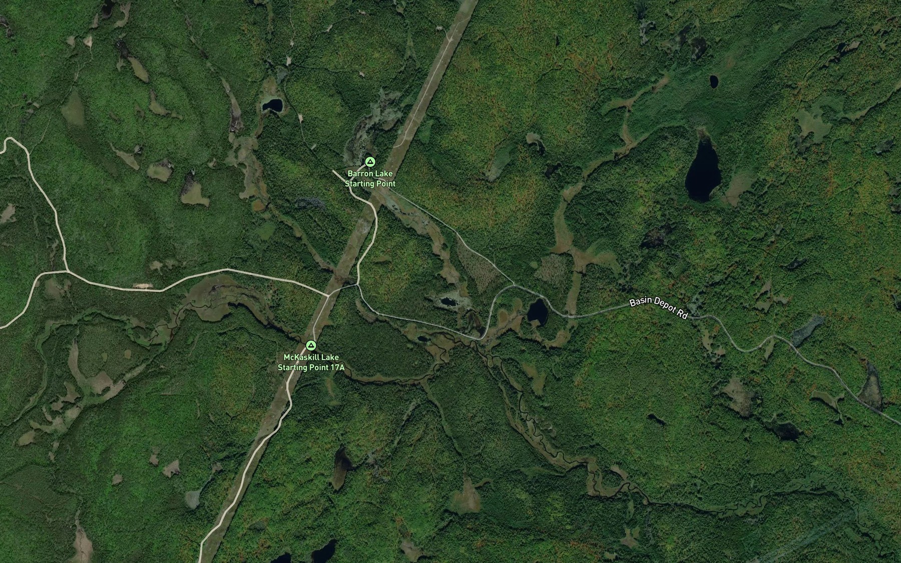 Satellite map of the Gross Creek