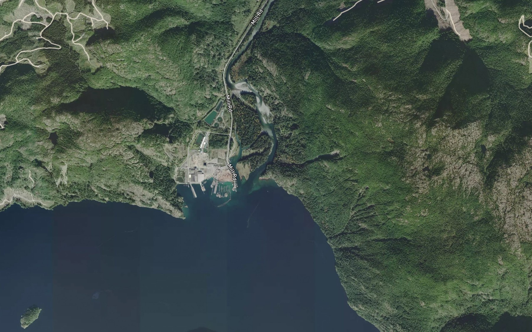 Satellite map of the Gold River