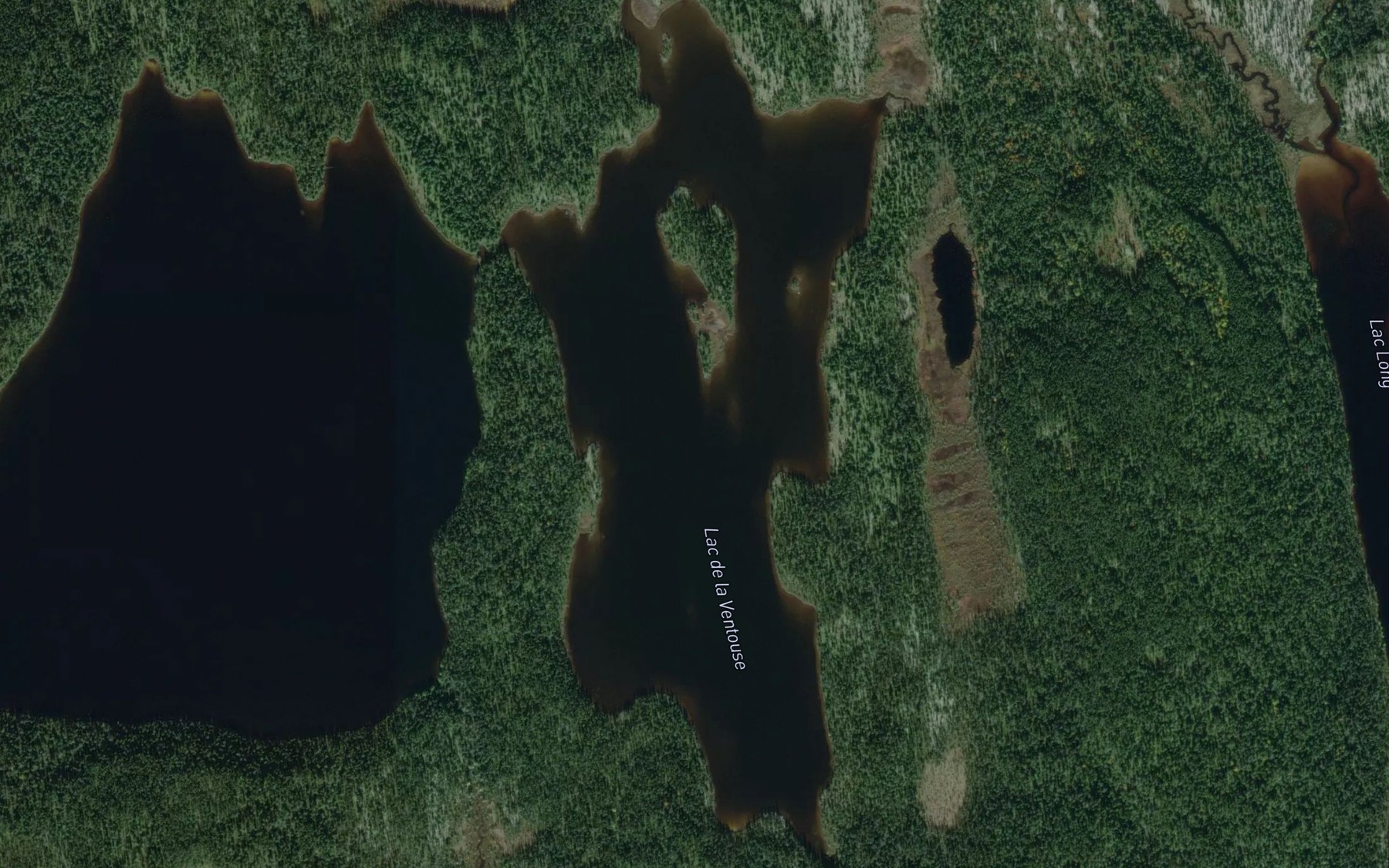 Satellite map of the Lac de la Ventouse