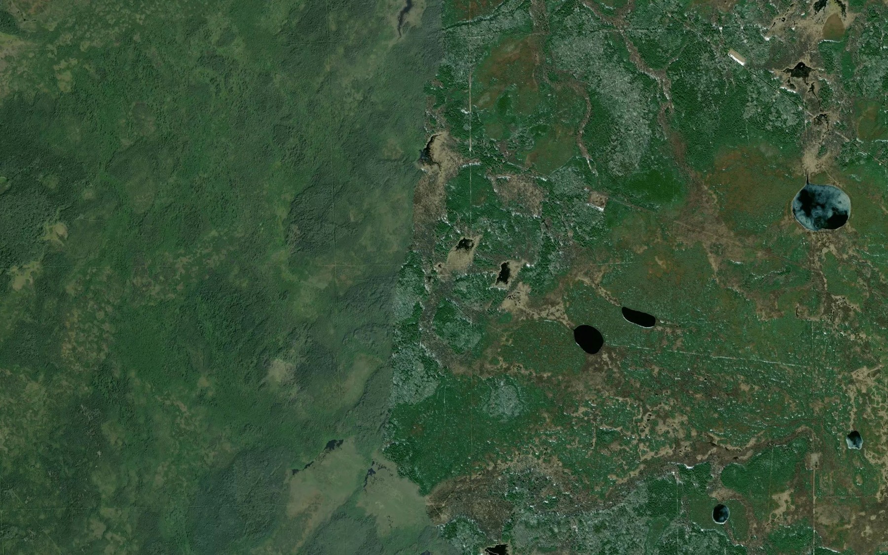 Satellite map of the Timberwolf Creek