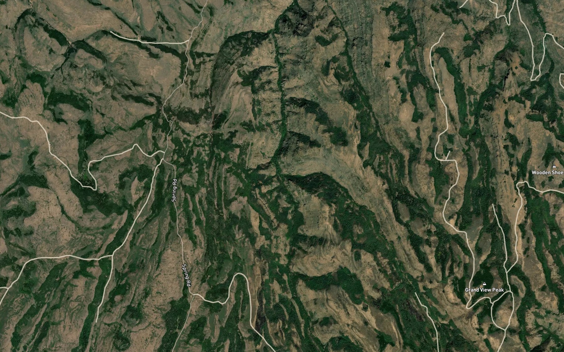 Satellite map of the Jones Fork Creek