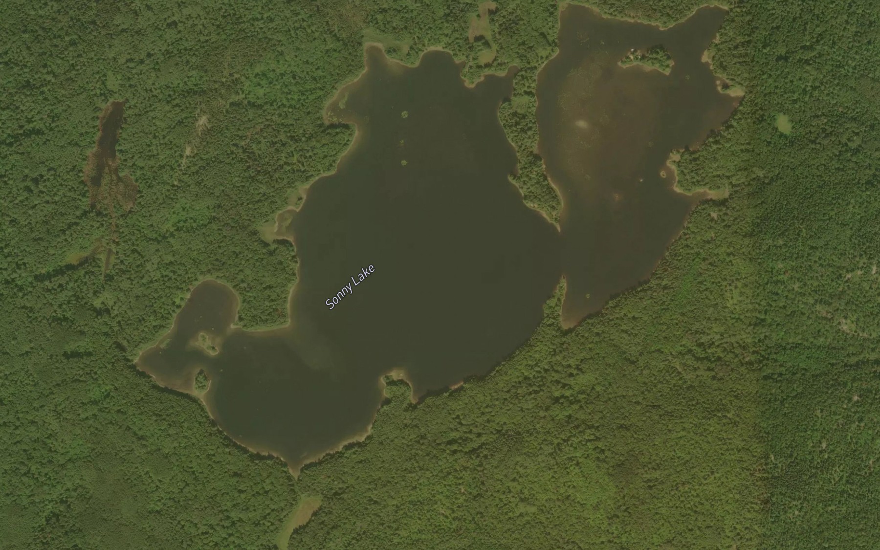 Satellite map of the Sonny Lake