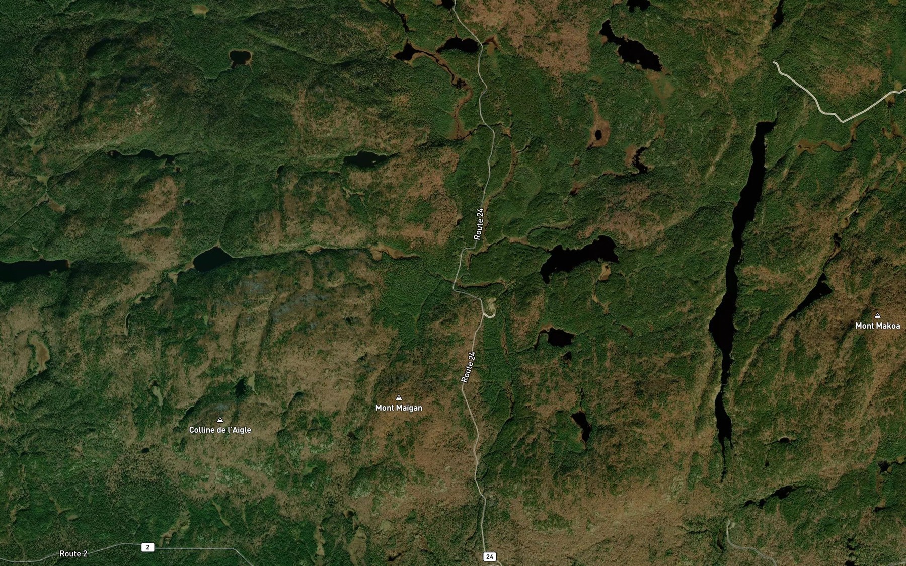 Satellite map of the Ruisseau Brousseau