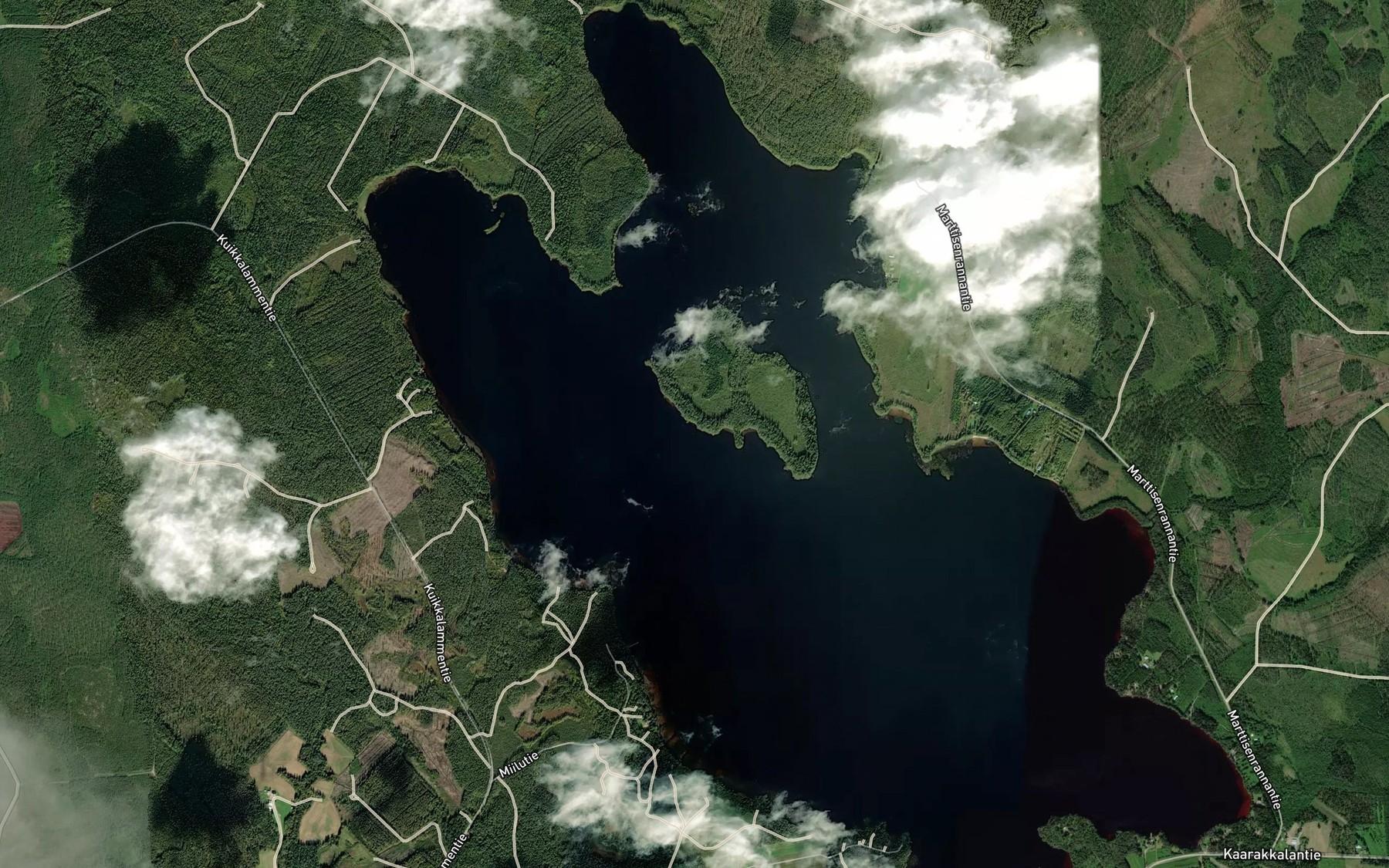Satellite map of the Marttisenjarvi