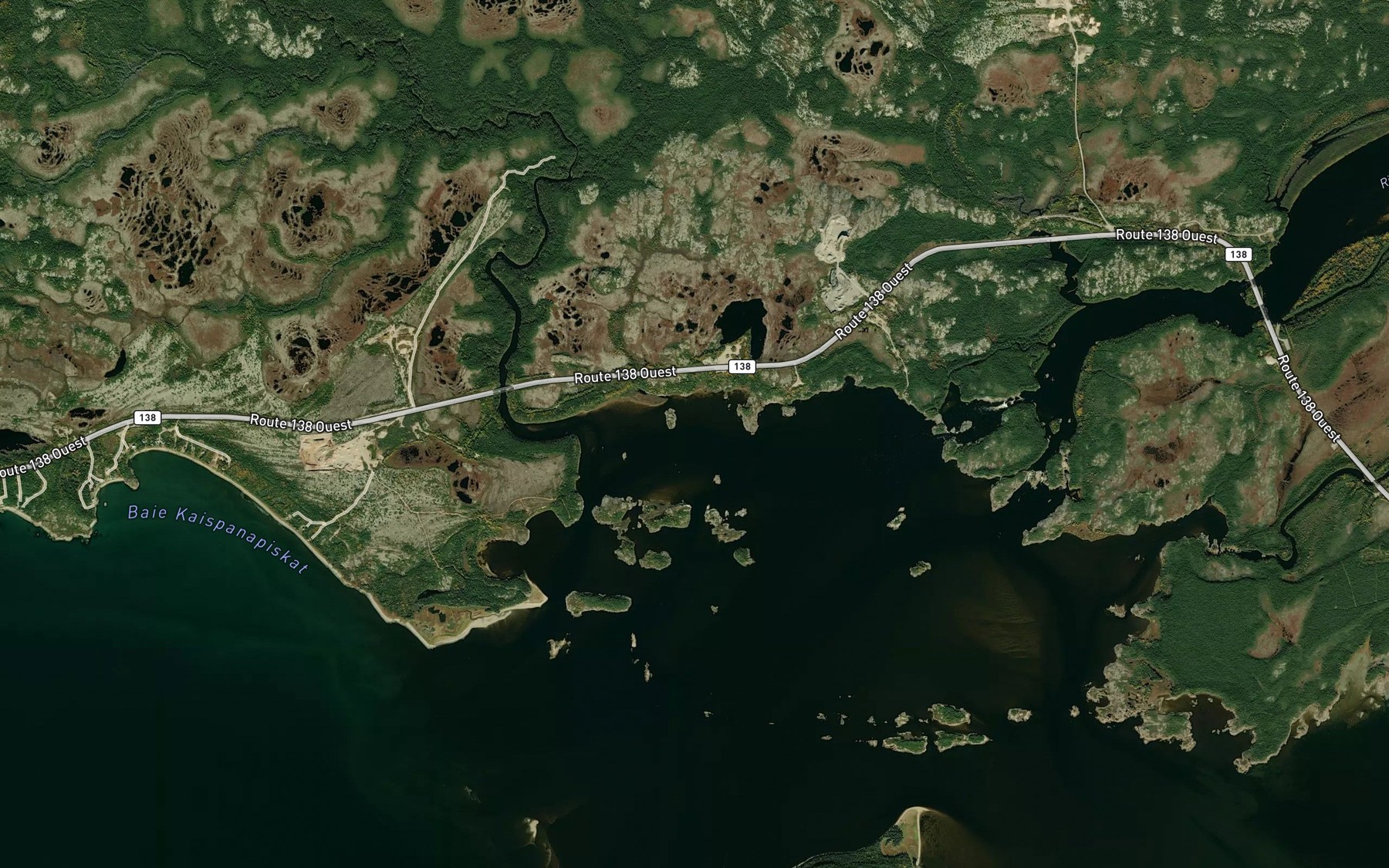 Satellite map of the Riviere Lechasseur