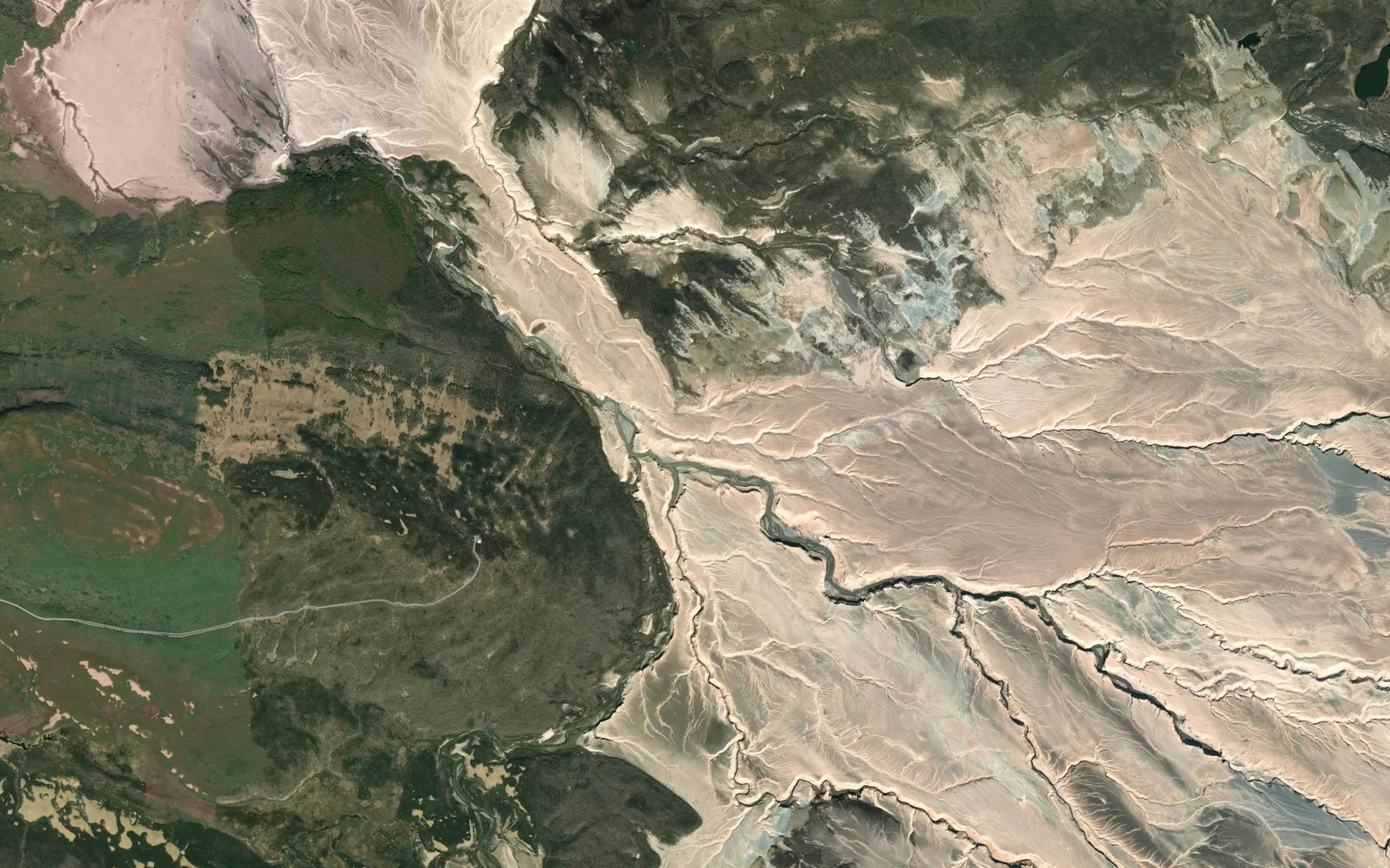 Satellite map of the Knife Creek