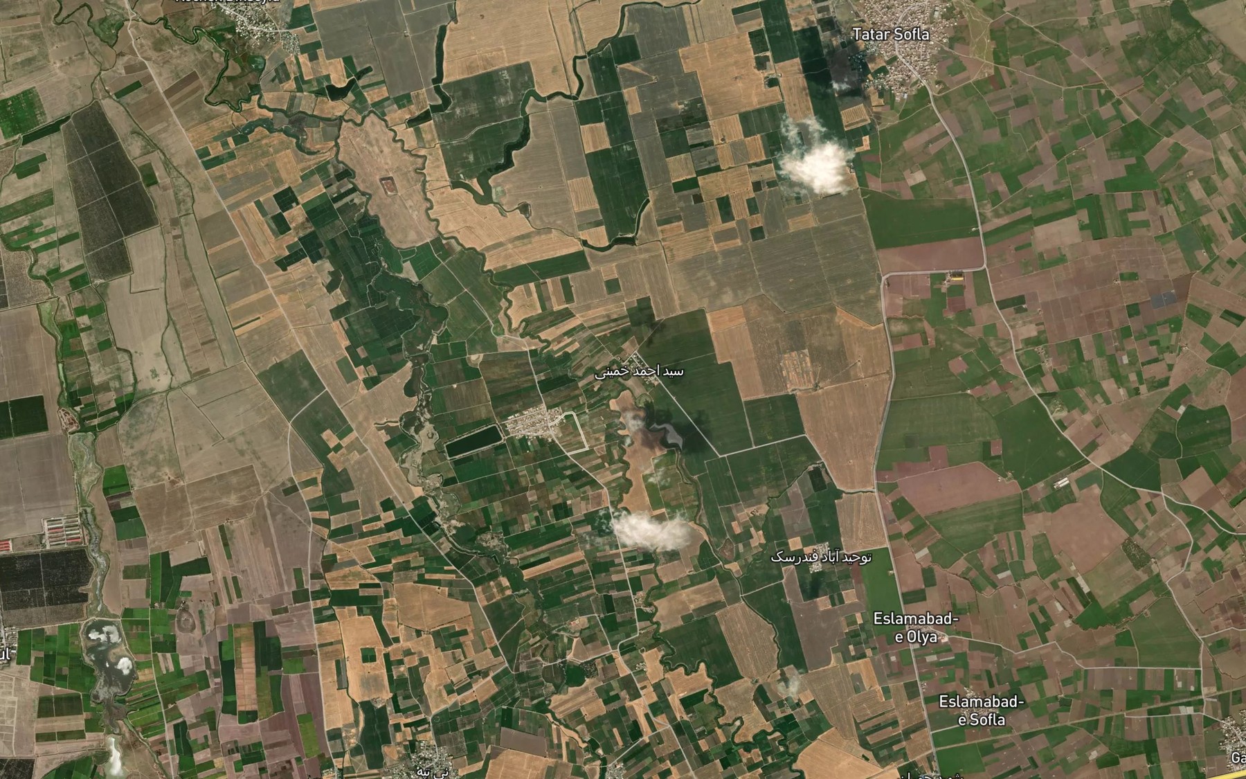 Satellite map of the Rudkhaneh-ye Siah Jub