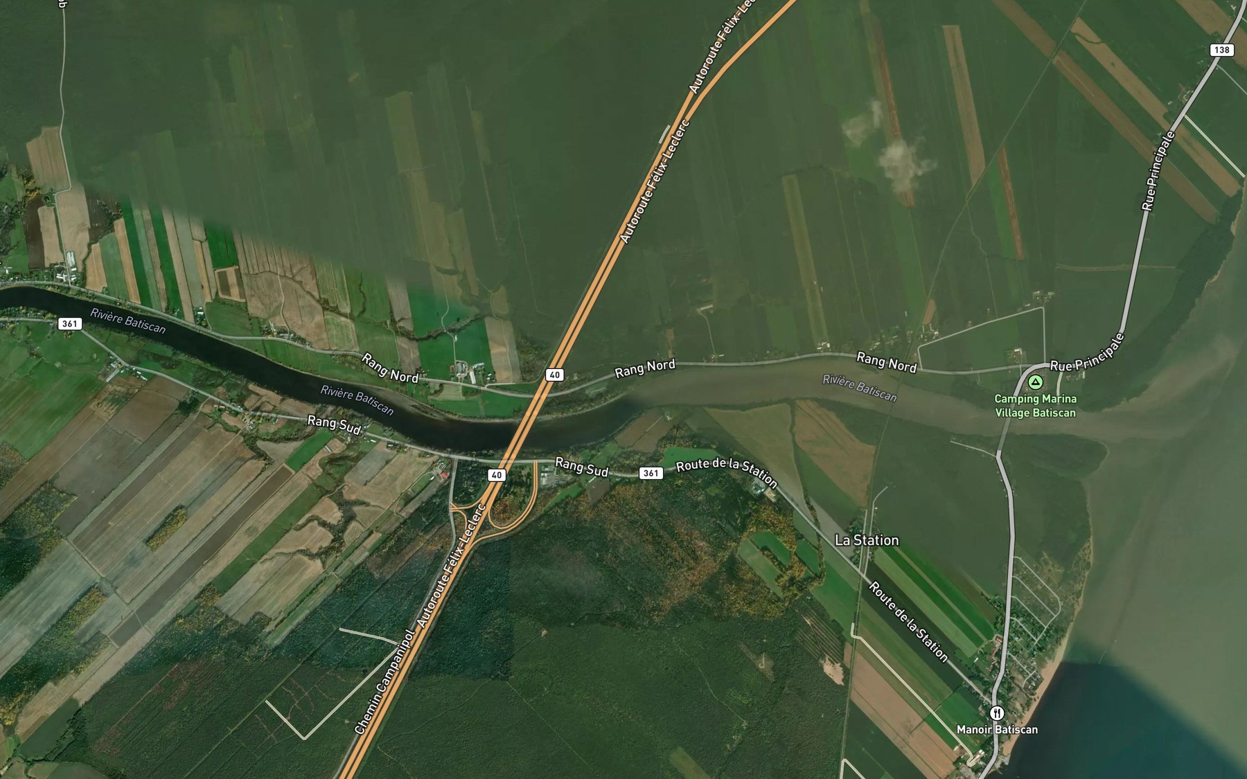 Satellite map of the Ruisseau de l'Etang