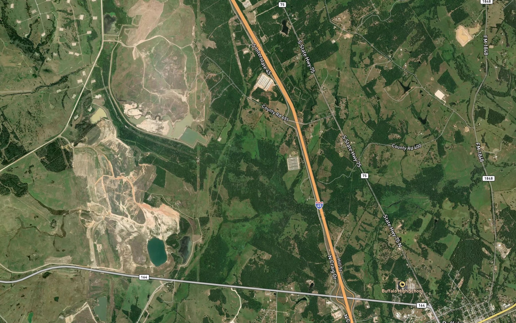 Satellite map of the Whitney Branch