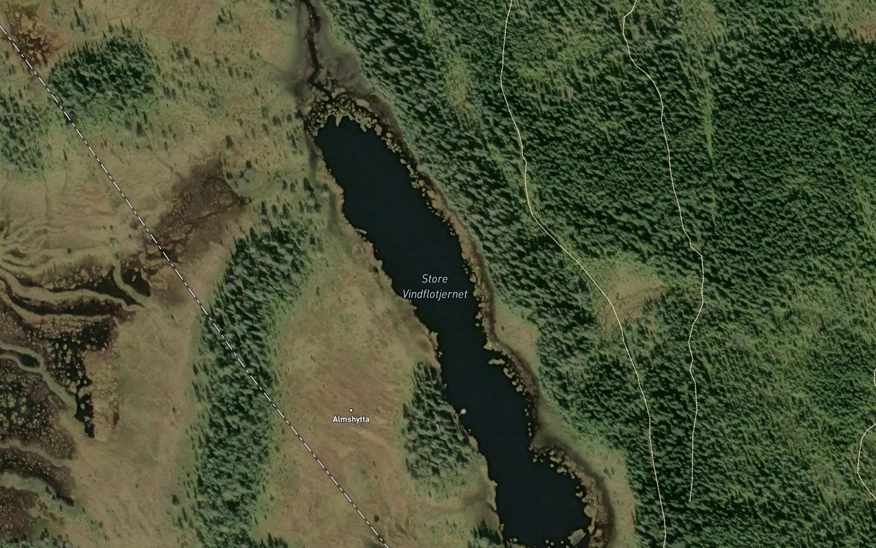 Satellite map of the Store Vindflotjernet