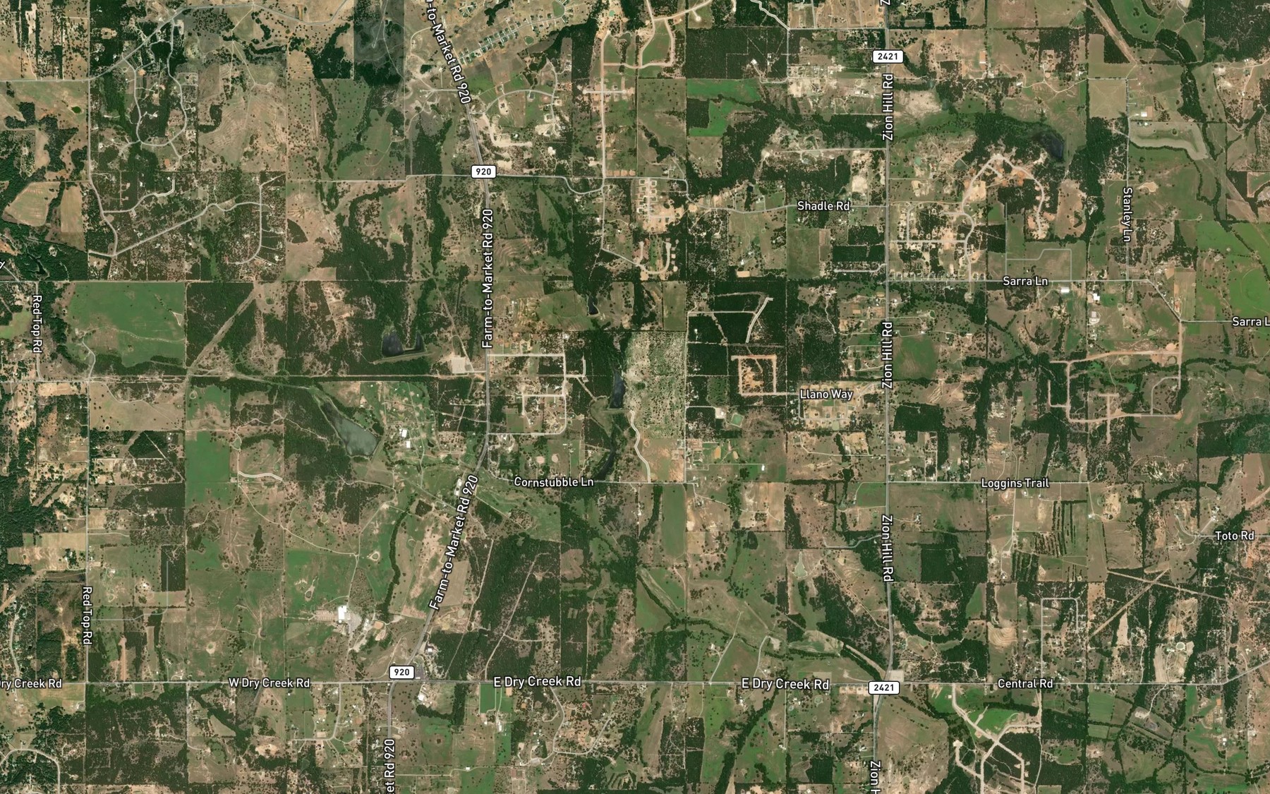 Satellite map of the Soil Conservation Service Site 11 Reservoir