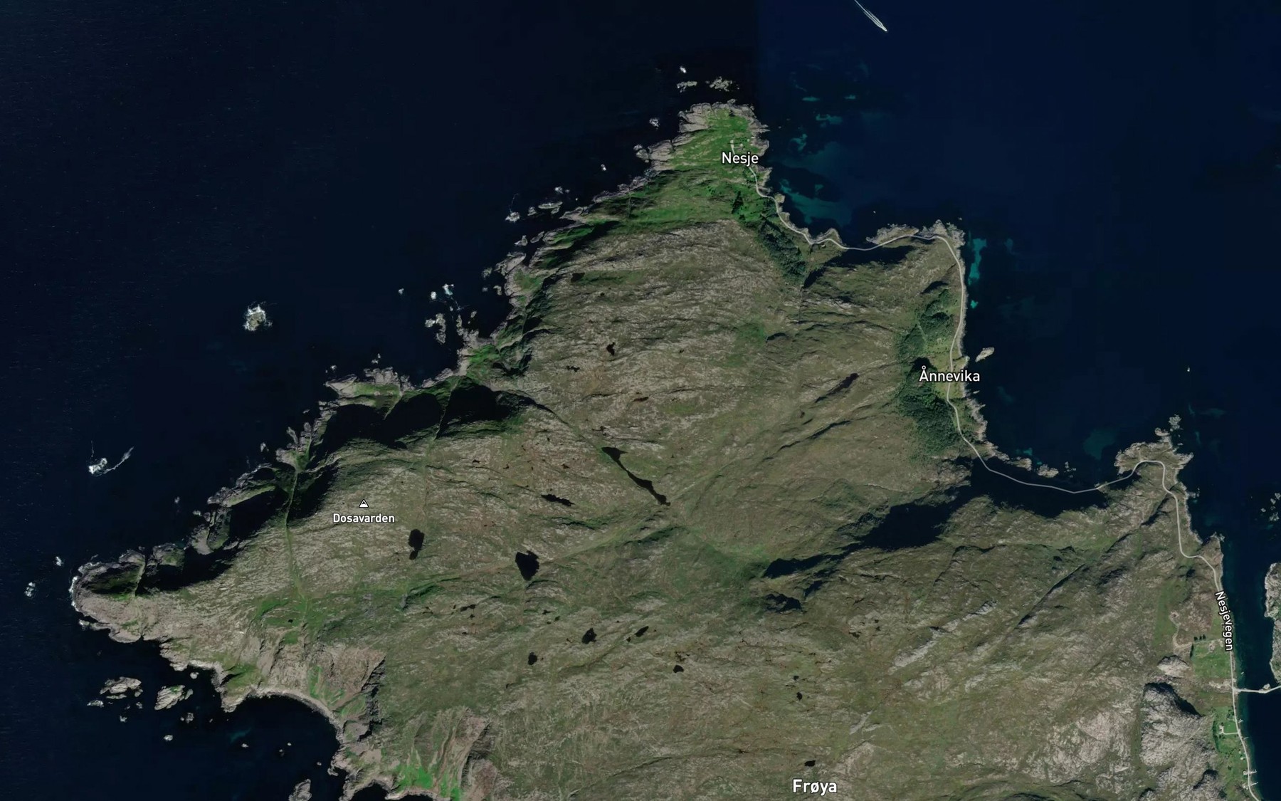 Satellite map of the Melkevatnet
