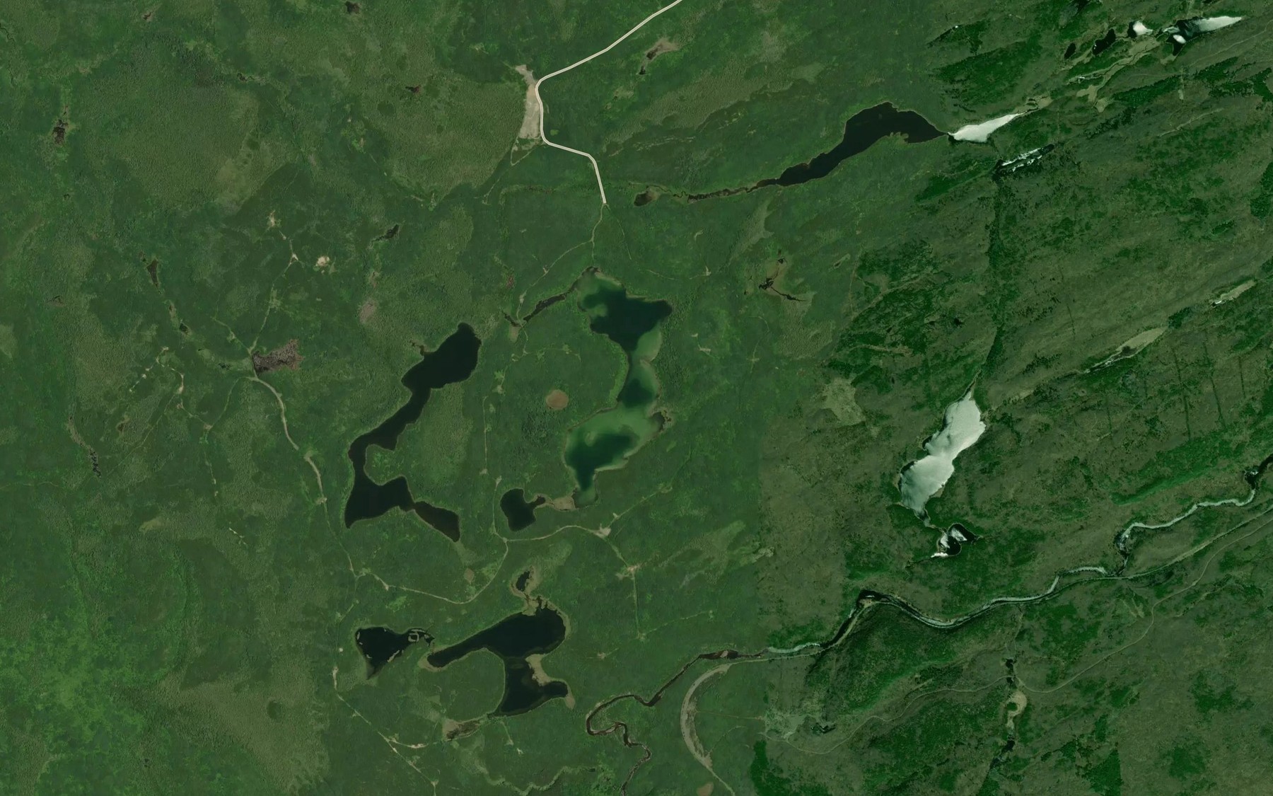 Satellite map of the Mary Jane Lake