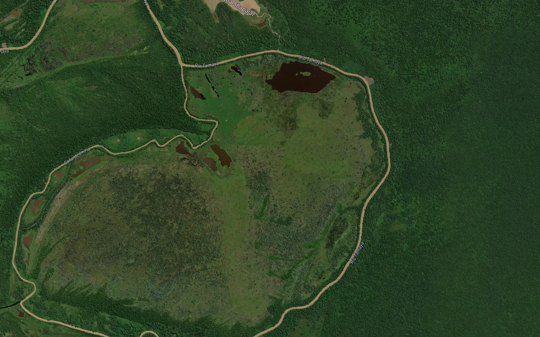 Satellite map of the Chauya-cocha
