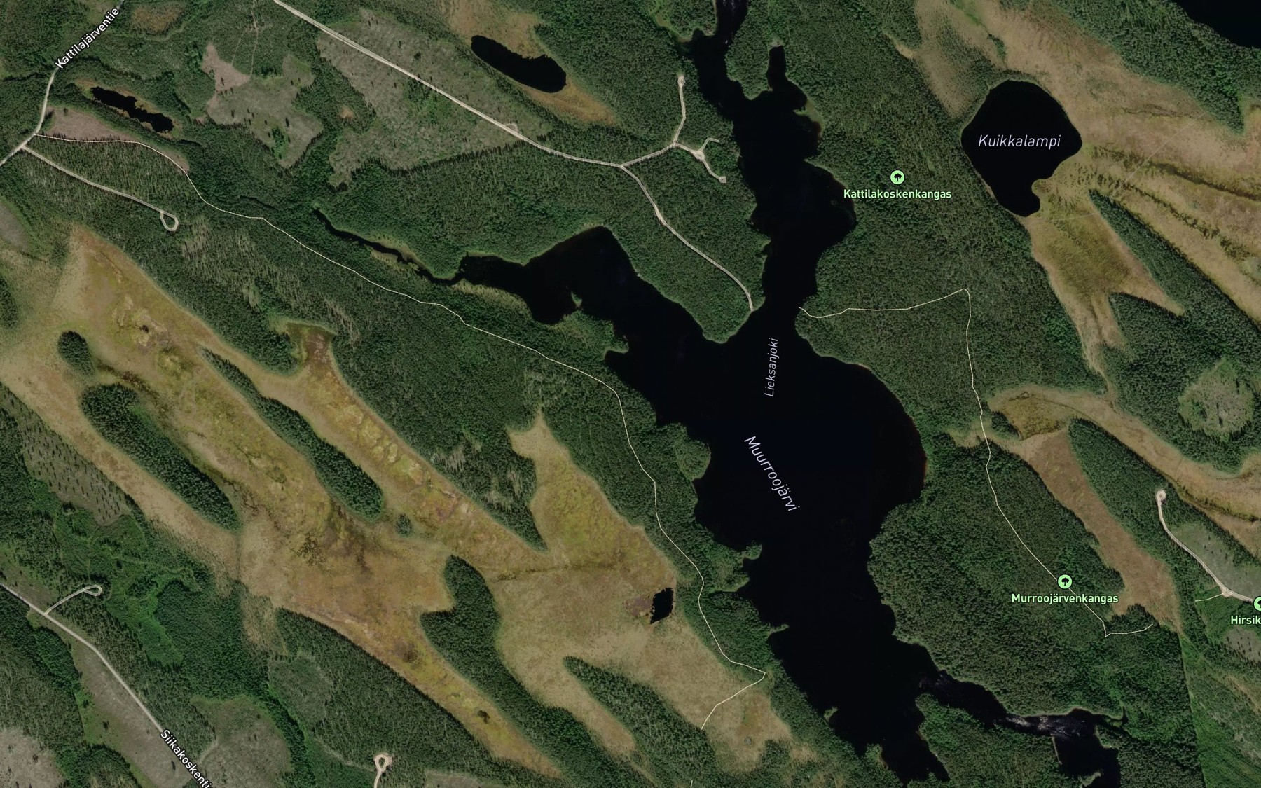 Satellite map of the Murroojarvi