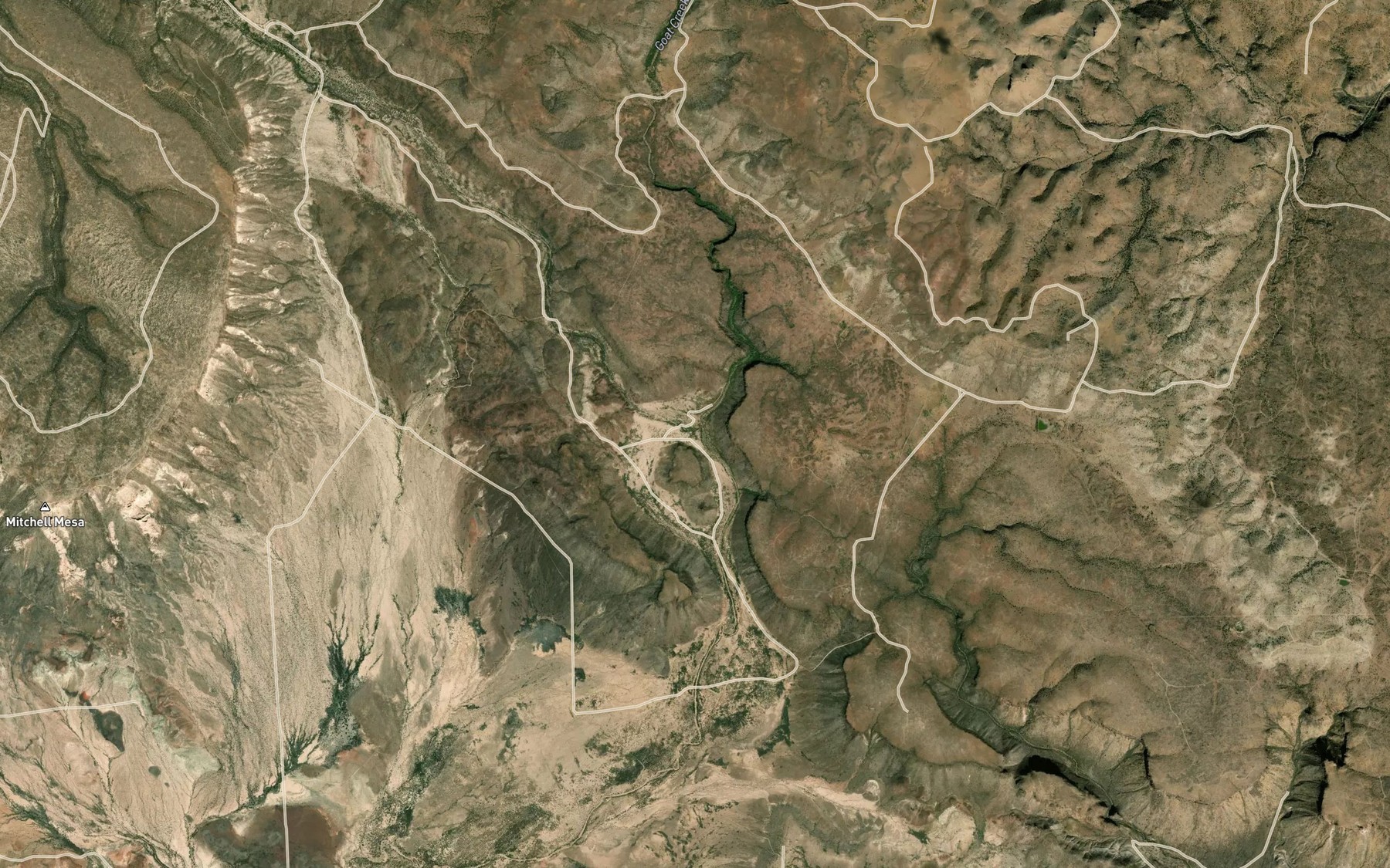 Satellite map of the Goat Creek
