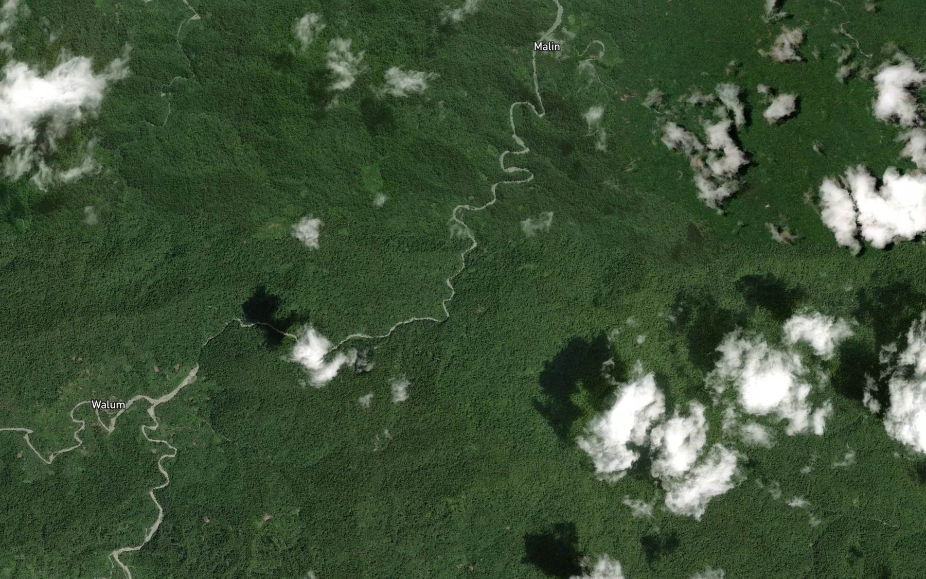 Satellite map of the Silria Creek