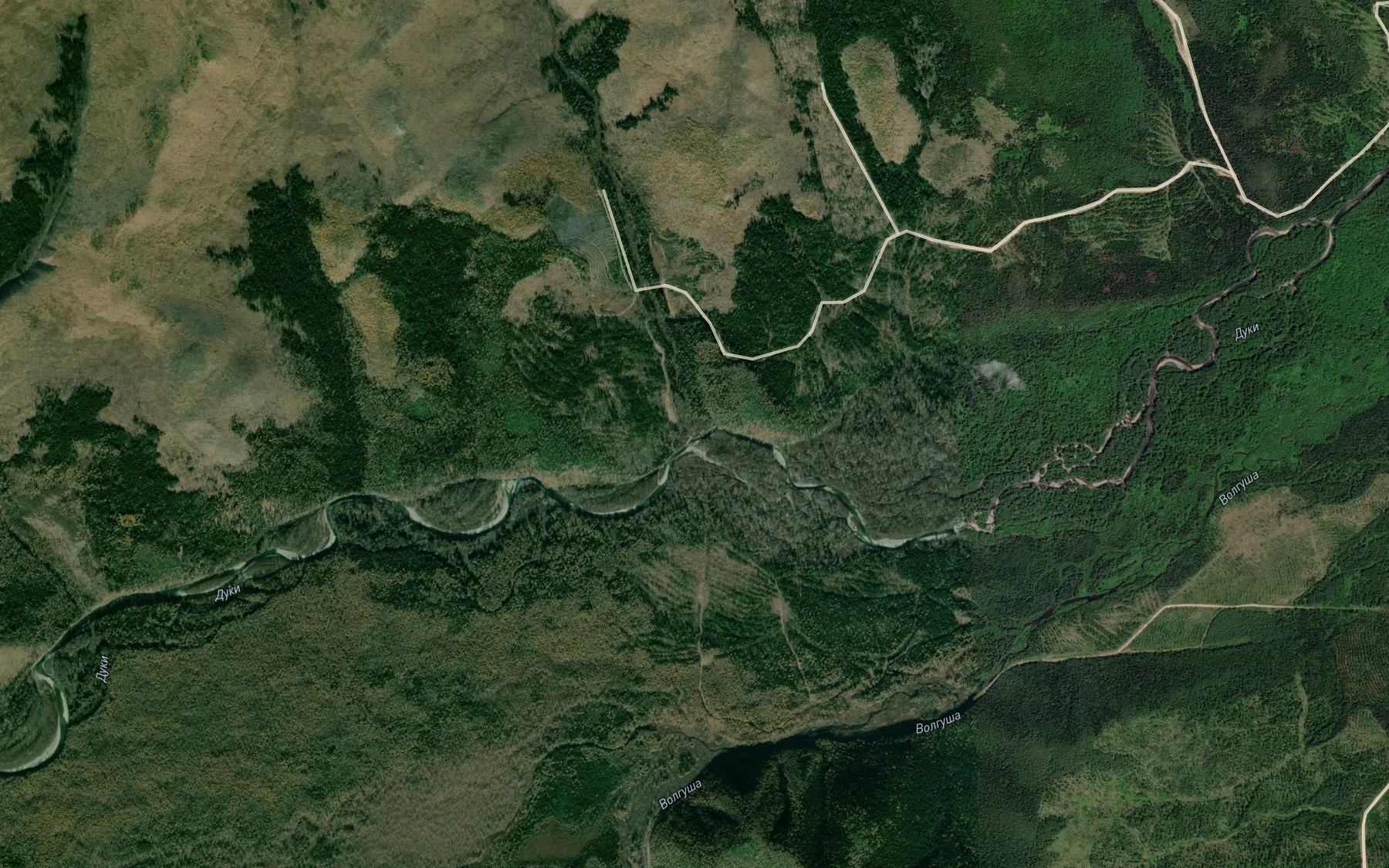 Satellite map of the Bezymyannyy