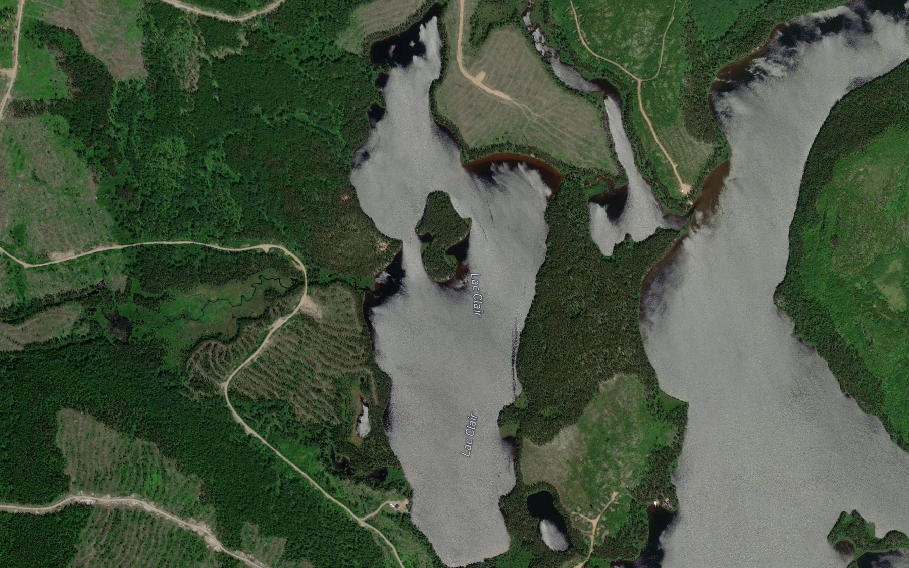 Satellite map of the Lac Clair