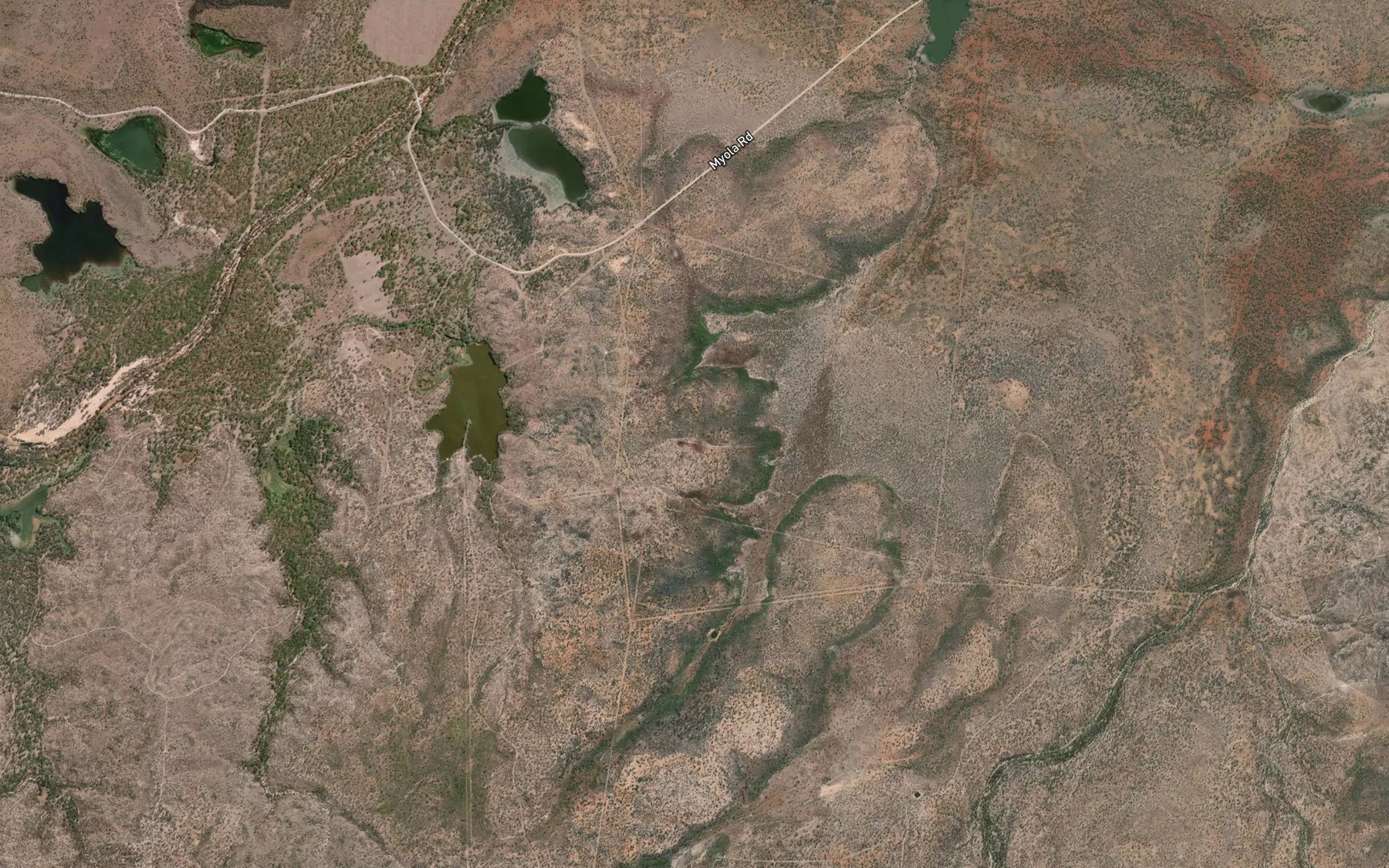 Satellite map of the Horse Shoe Lagoon
