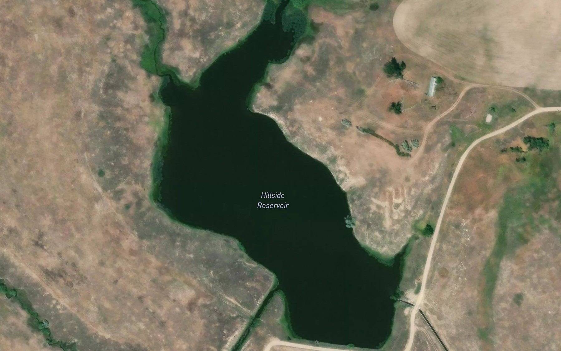 Satellite map of the Hillside Reservoir