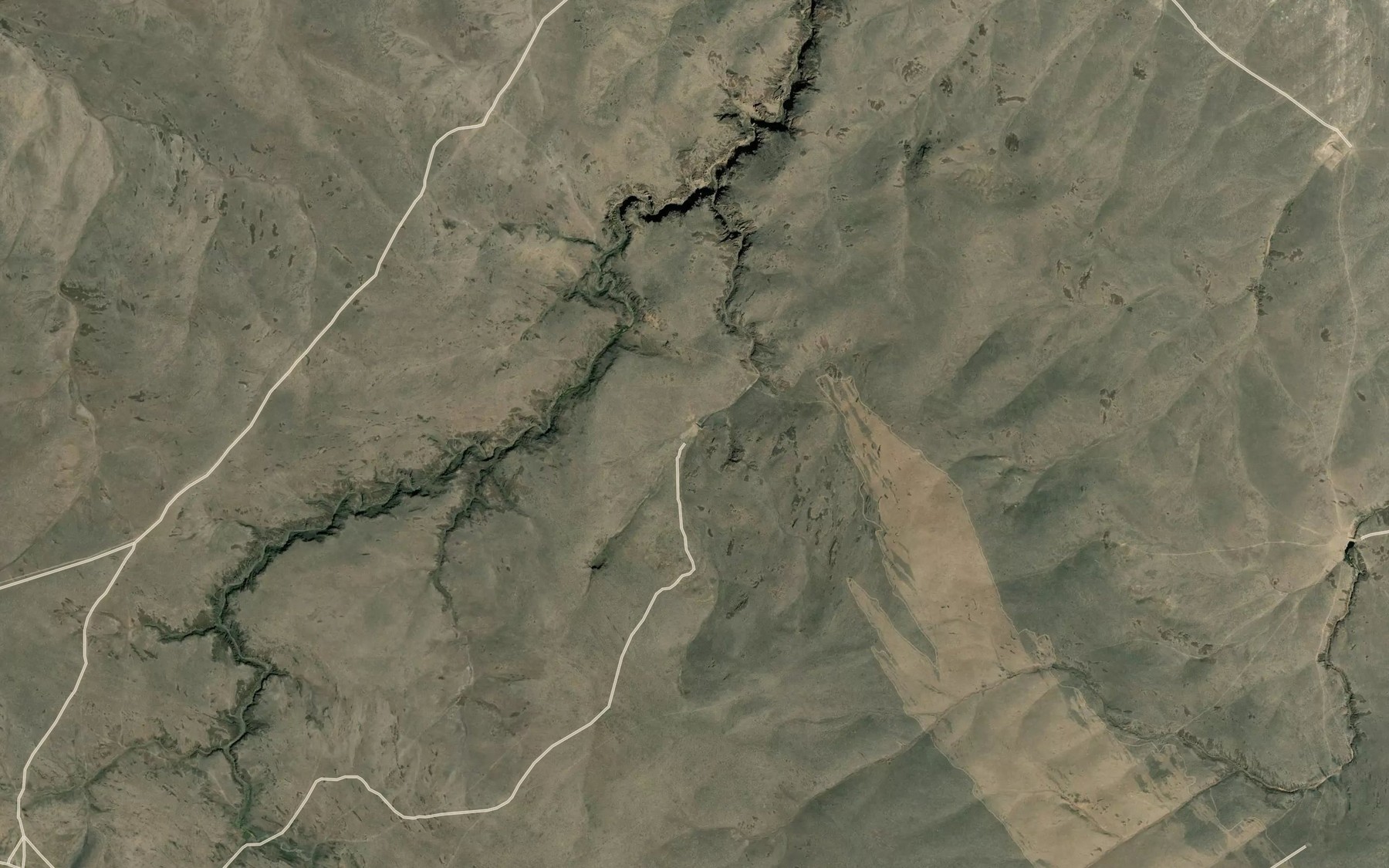 Satellite map of the Chico Reservoir