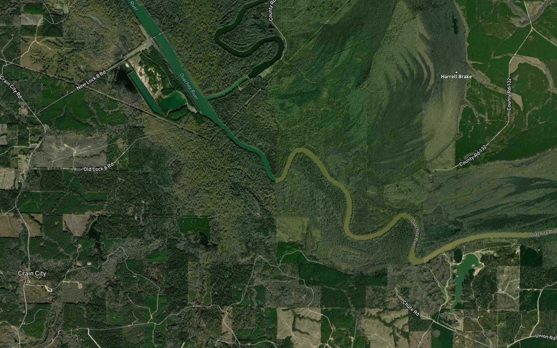 Satellite map of the Mill Creek Bend