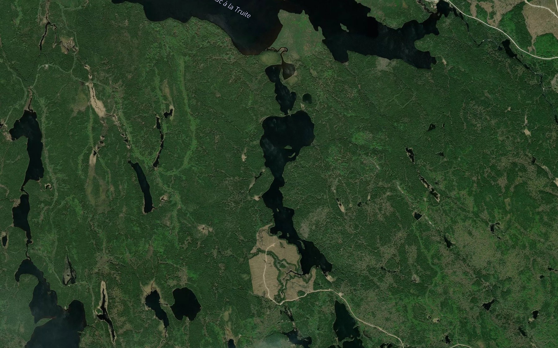 Satellite map of the Lac Kapihtukamatsh