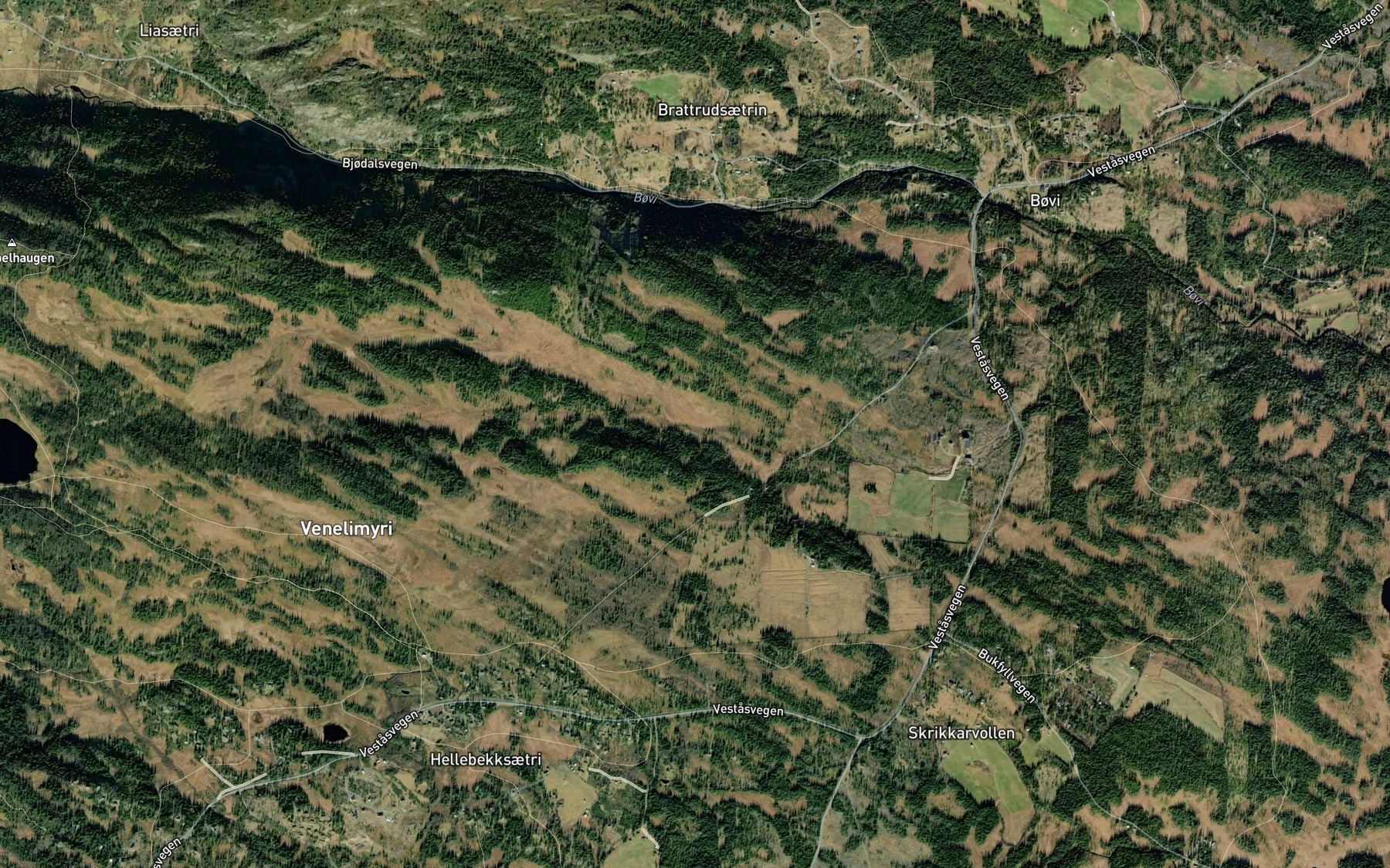 Satellite map of the Svartbekken