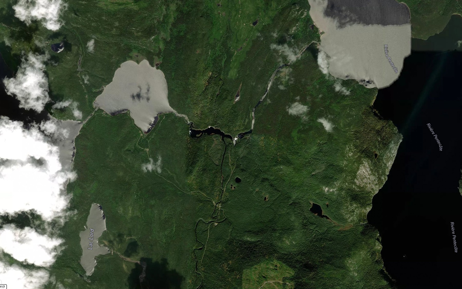 Satellite map of the Branche Sud