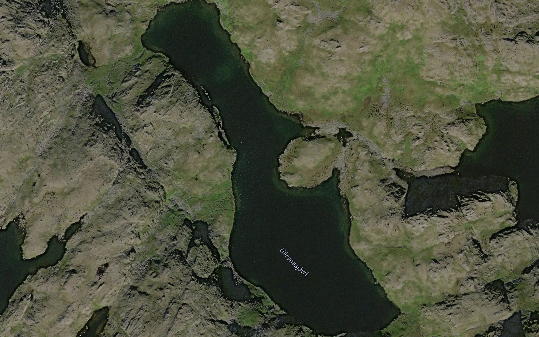 Satellite map of the Garanasjavri