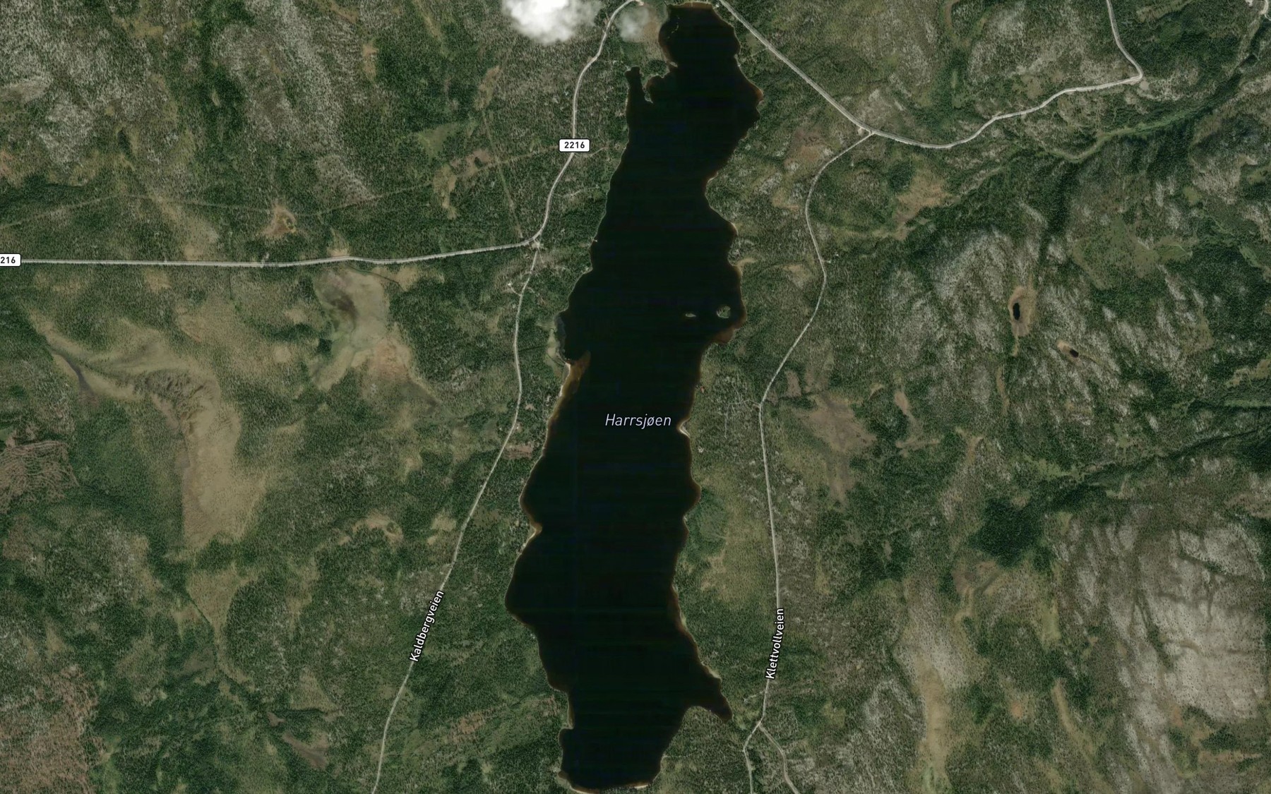 Satellite map of the Harrsjoen
