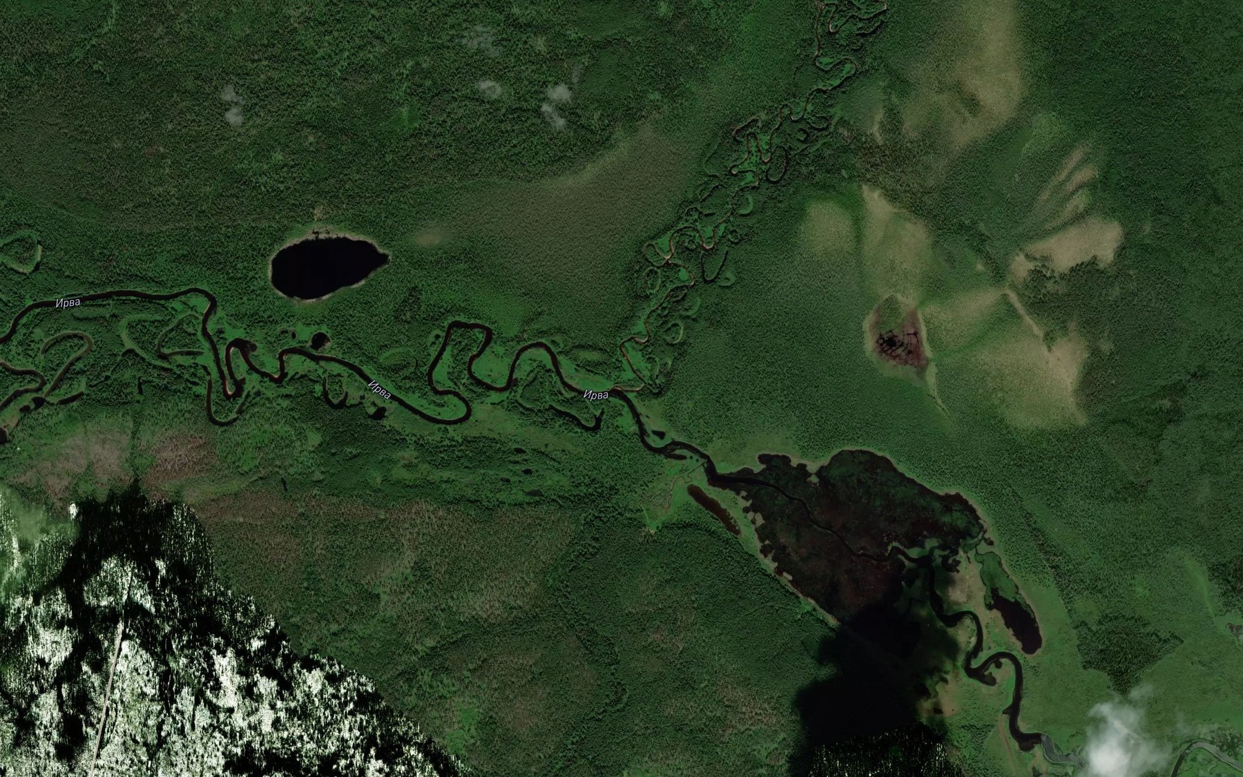 Satellite map of the Bol'shoy Subach