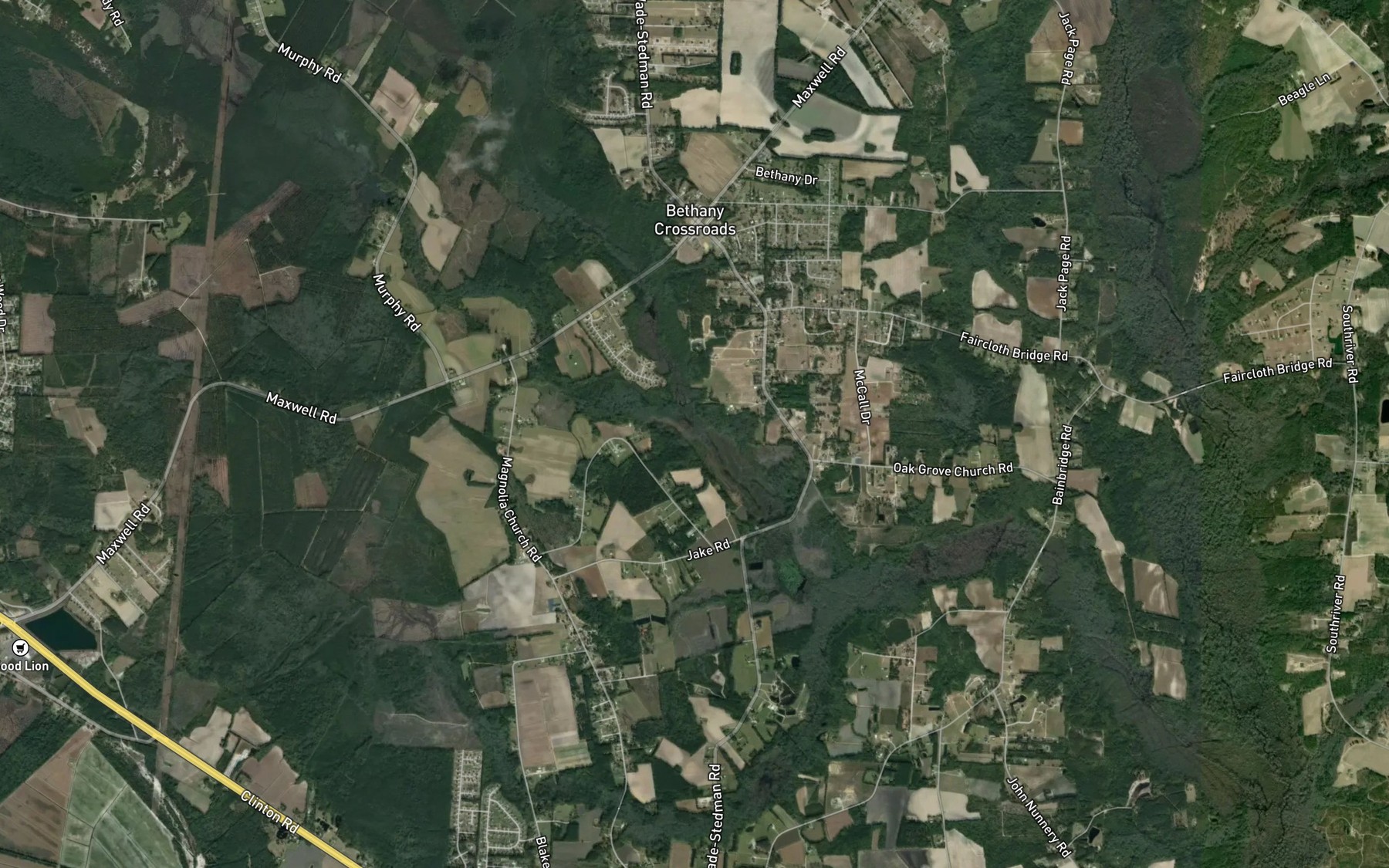 Satellite map of the Little Creek