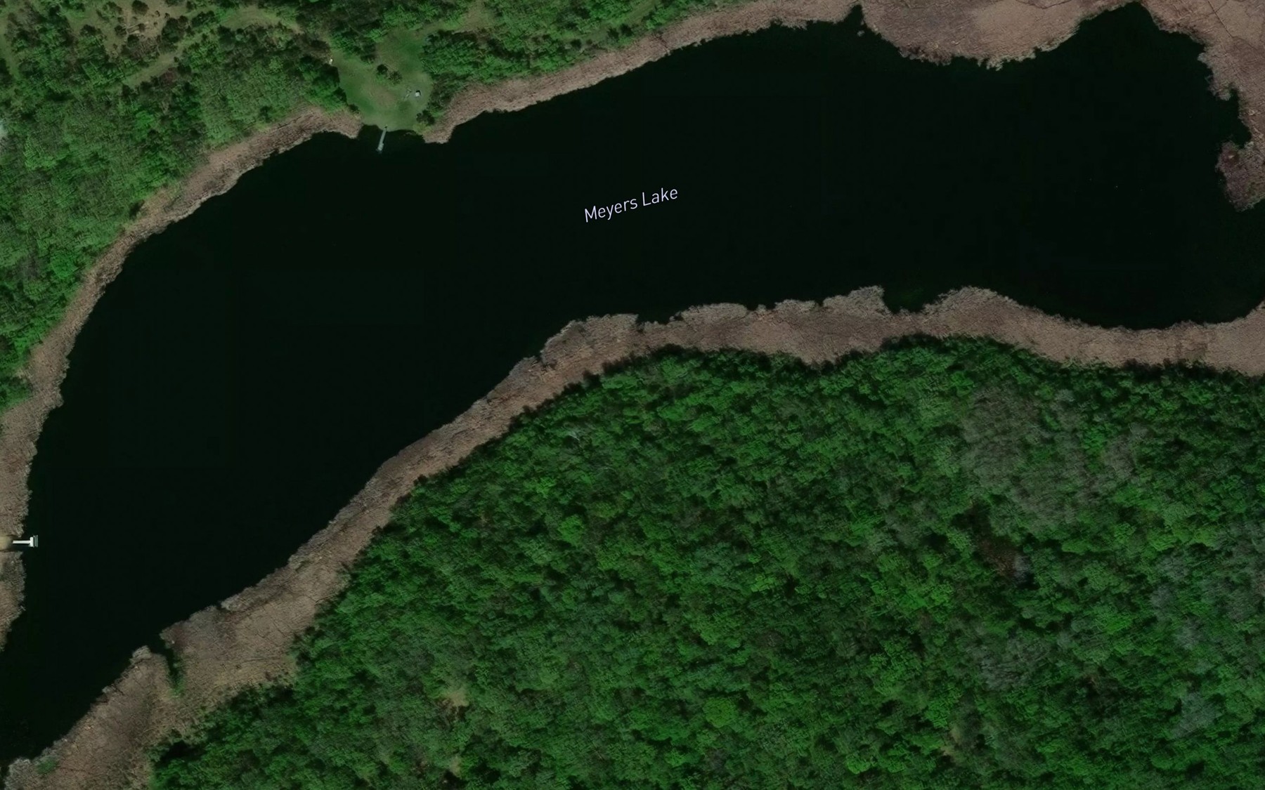 Satellite map of the Meyers Lake