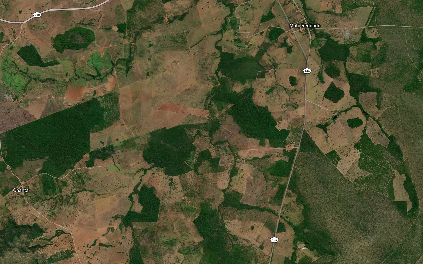 Satellite map of the Corrego Cascavel