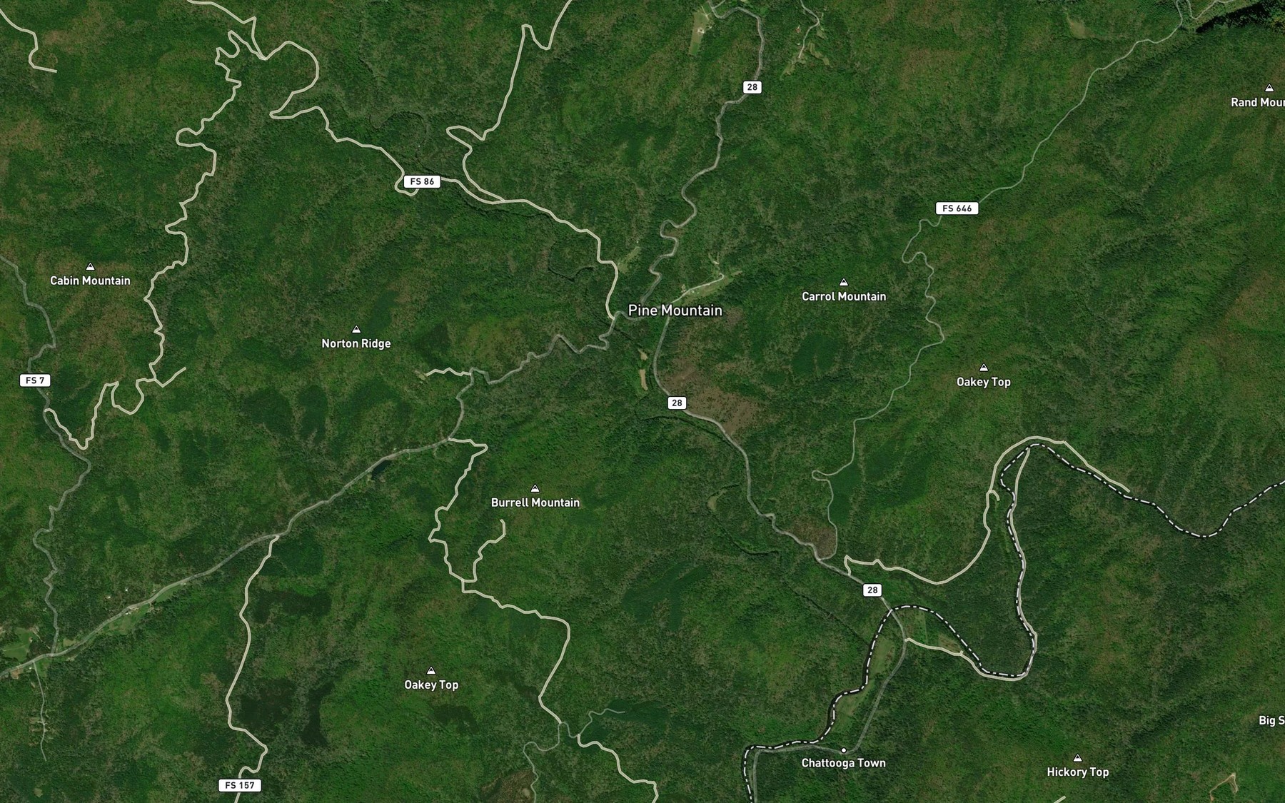 Satellite map of the Page Branch