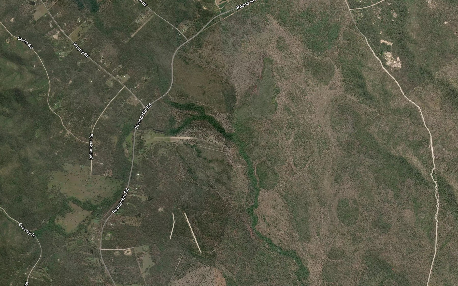 Satellite map of the Captain Creek