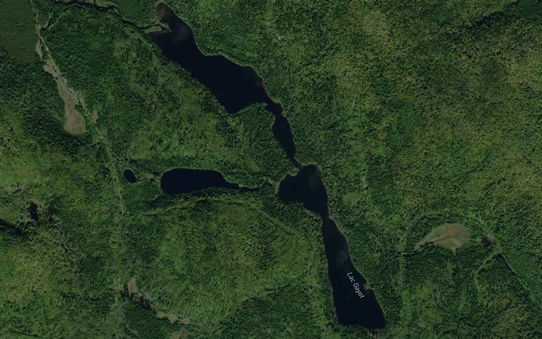 Satellite map of the Lac Gayot