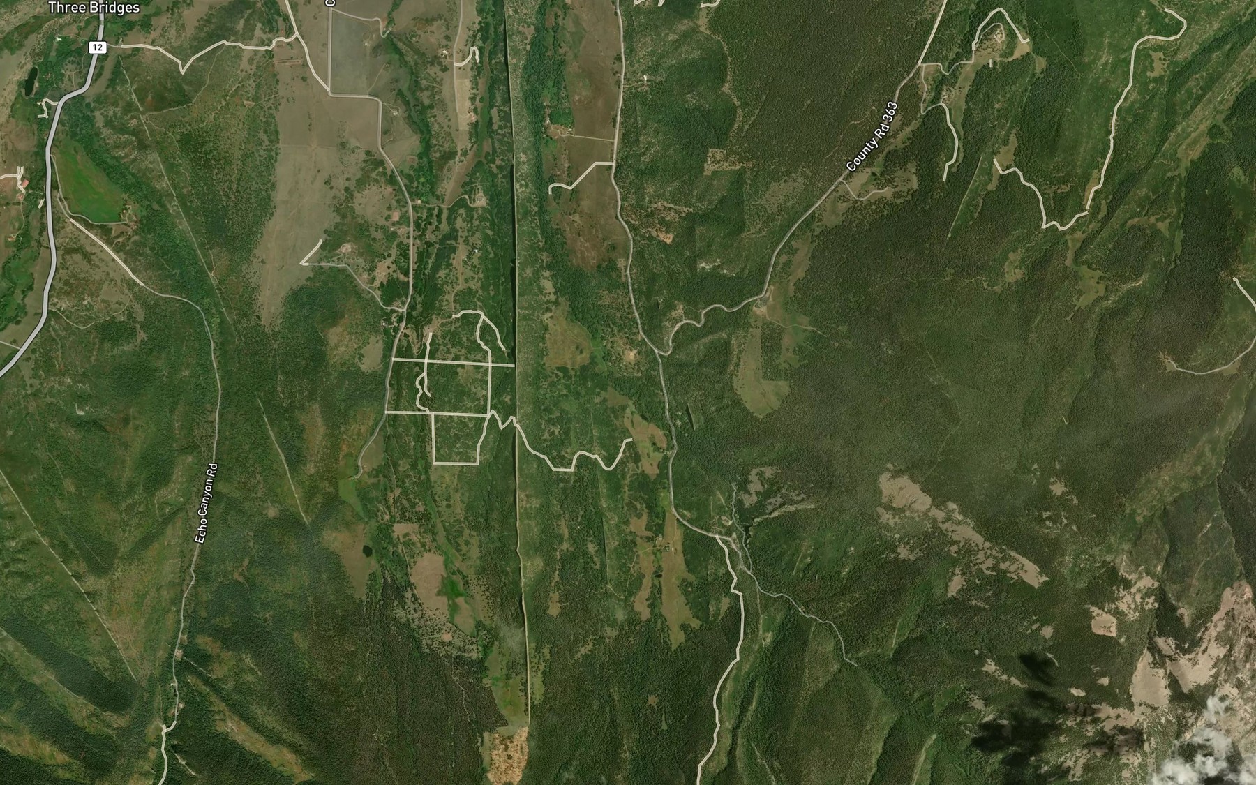 Satellite map of the Staplin Creek