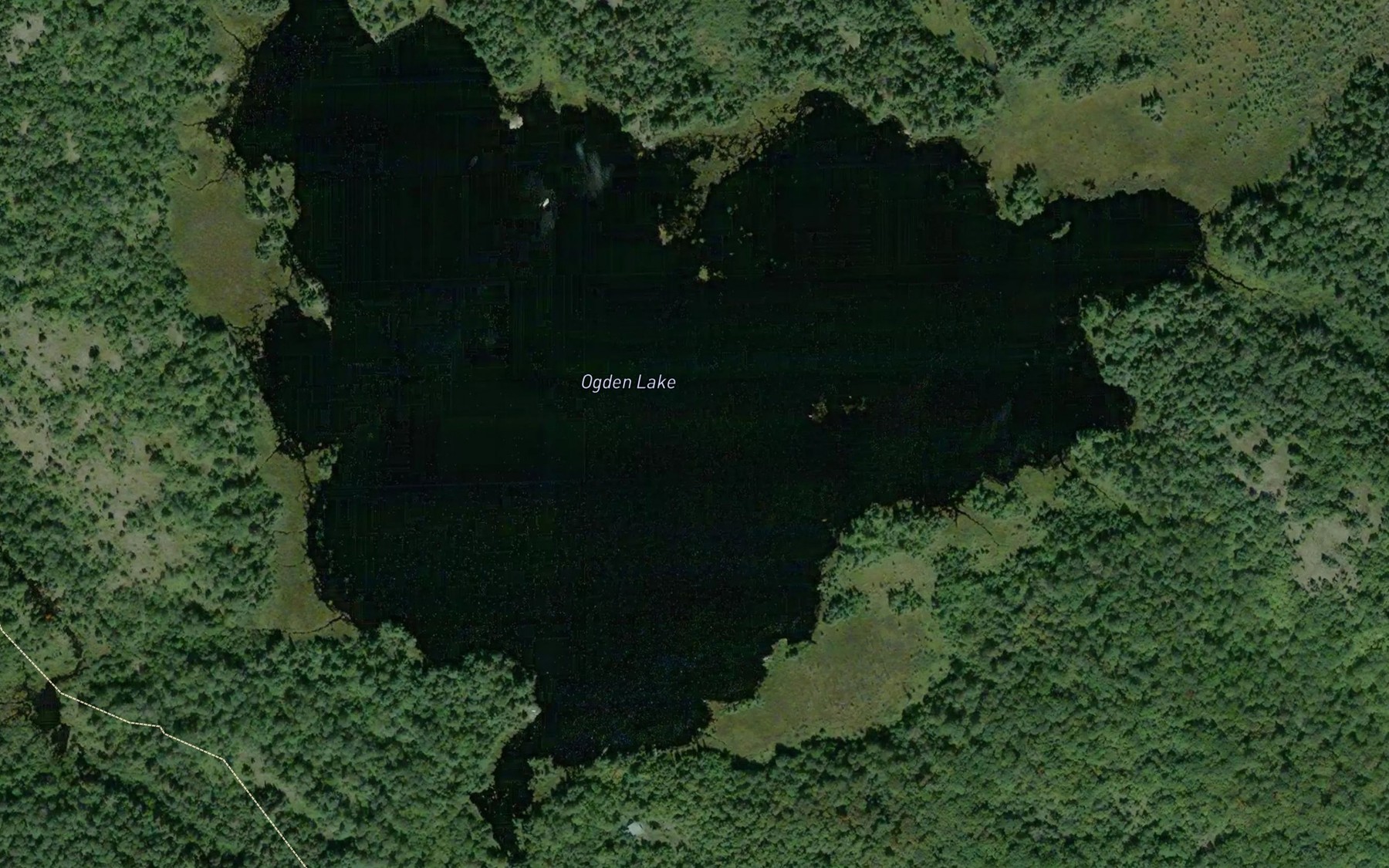 Satellite map of the Ogden Lake