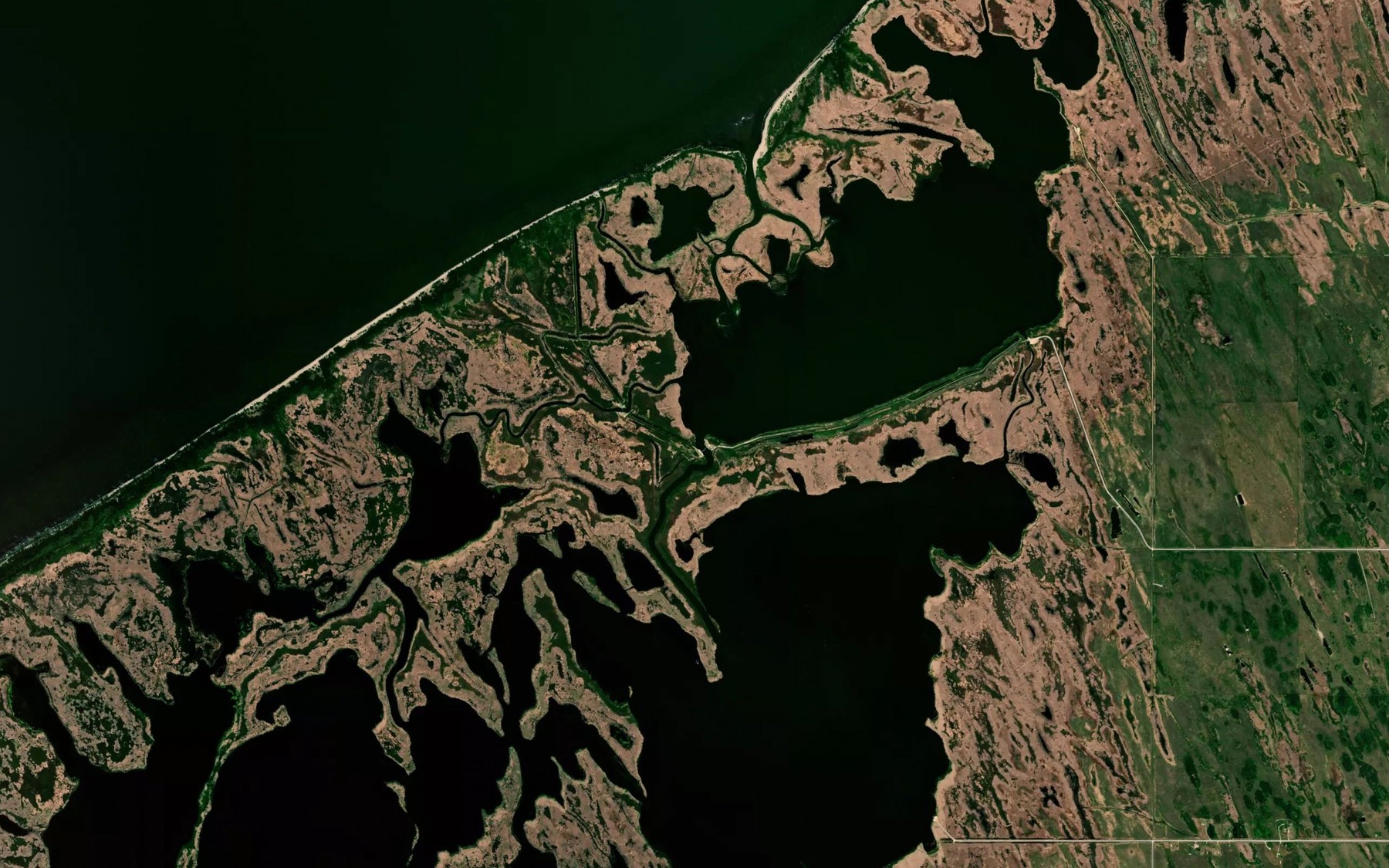 Satellite map of the Waterhen Creek